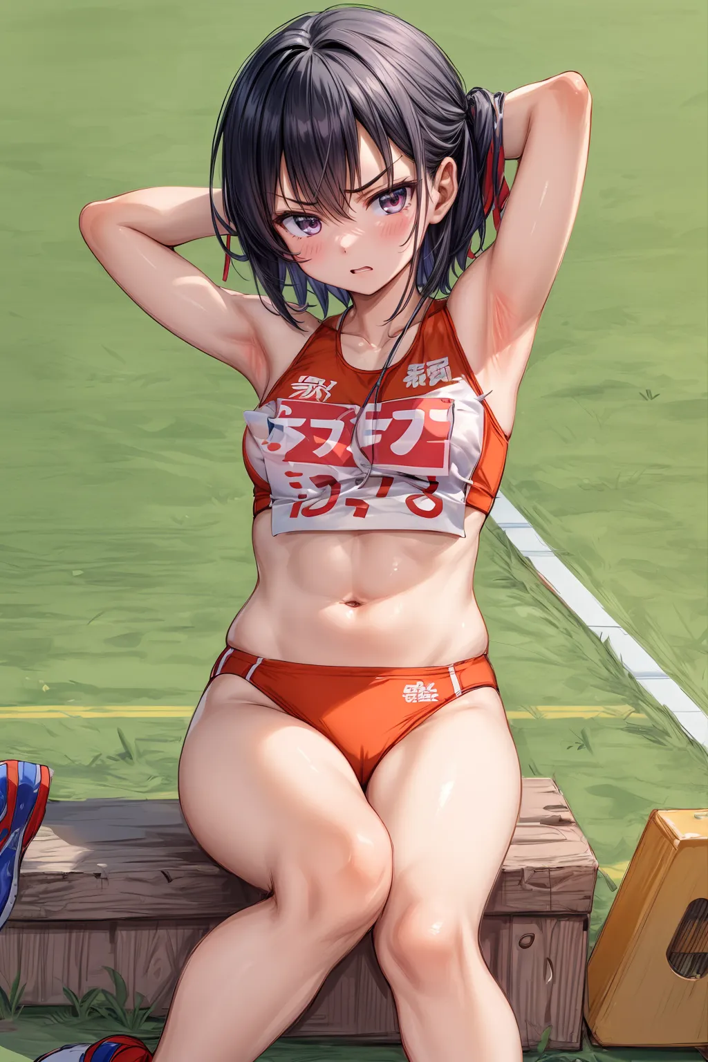 【「陸上」AIエロ画像（イラスト・アニメ・二次元風）160枚まとめ！(6ページ目)のエロ画像10枚目
