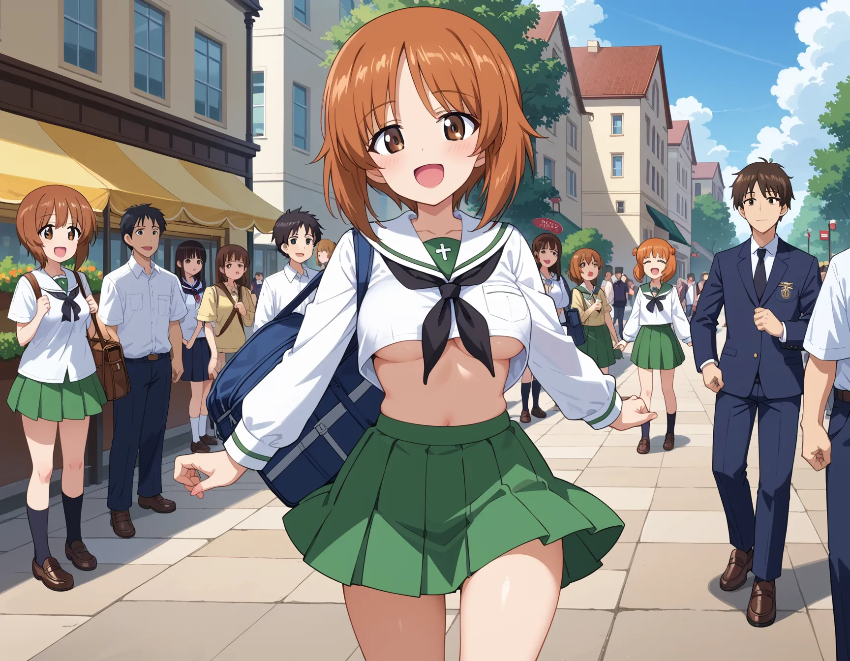 【「学制服」AIエロ画像（イラスト・アニメ・二次元風）4855枚まとめ！(162ページ目)のエロ画像13枚目