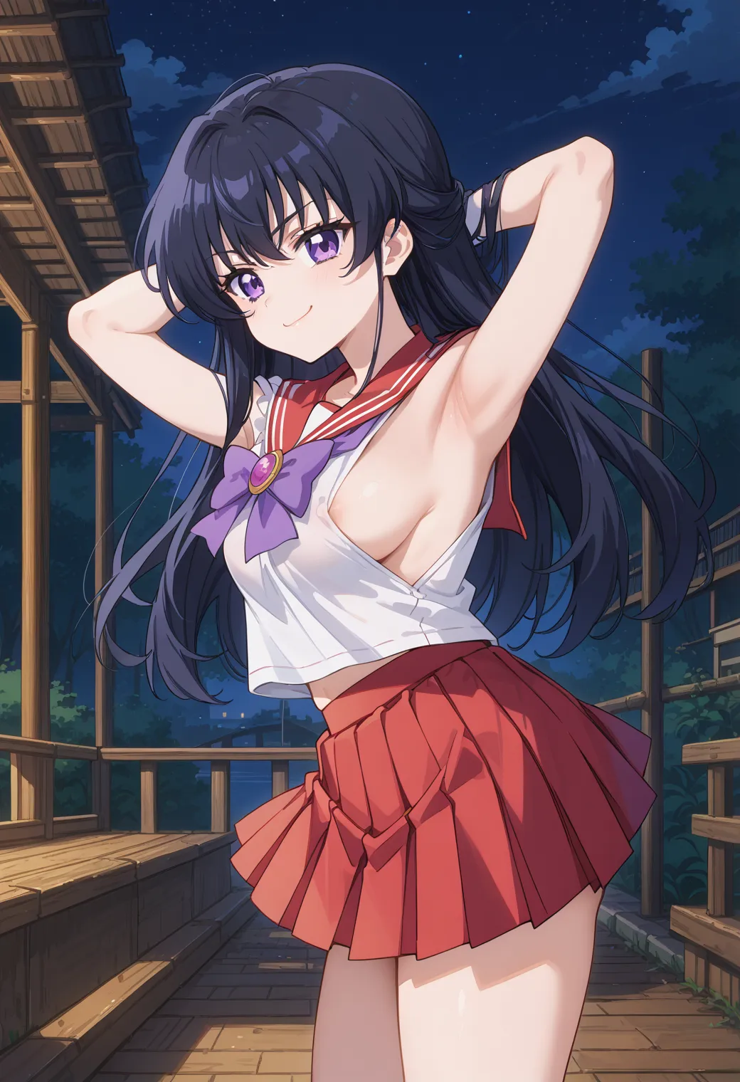 【「腋・脇」AIエロ画像（イラスト・アニメ・二次元風）4705枚まとめ！(157ページ目)のエロ画像13枚目