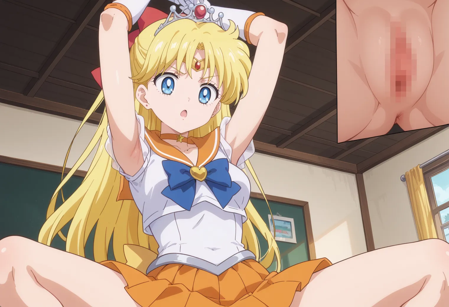 【「おまんこ×学制服」AIエロ画像（イラスト・アニメ・二次元風）845枚まとめ！(29ページ目)のエロ画像2枚目