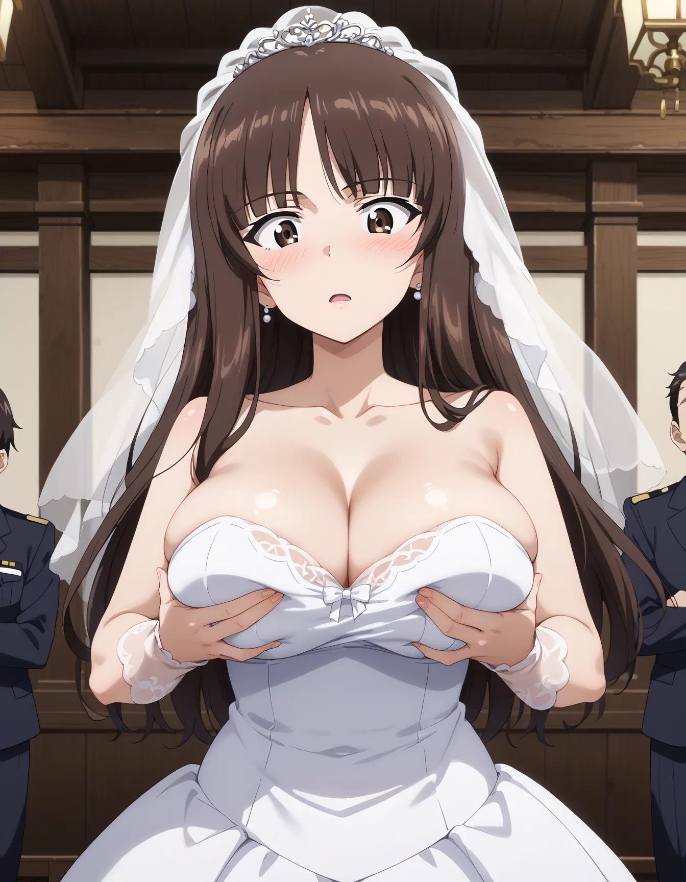 【「ウェディングドレス」AIエロ画像（イラスト・アニメ・二次元風）332枚まとめ！(11ページ目)のエロ画像30枚目