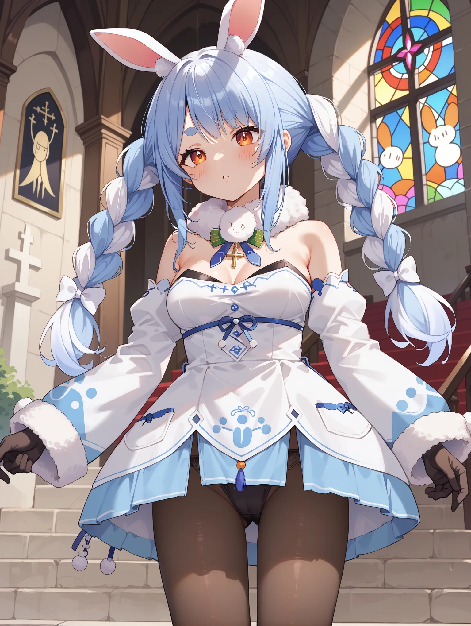 【「ロリ・小柄×パンスト」AIエロ画像（イラスト・アニメ・二次元風）422枚まとめ！(14ページ目)のエロ画像29枚目