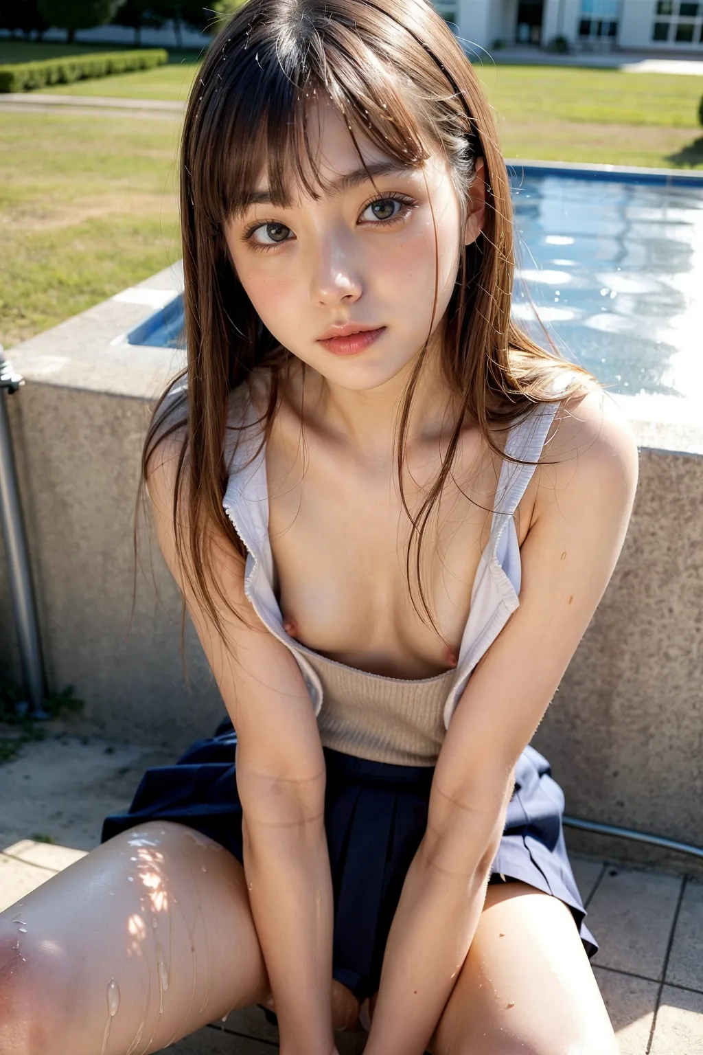 【「女子校生・JK×貧乳」AIエロ画像（リアル・実写・フォト風）2980枚まとめ！(98ページ目)のエロ画像16枚目