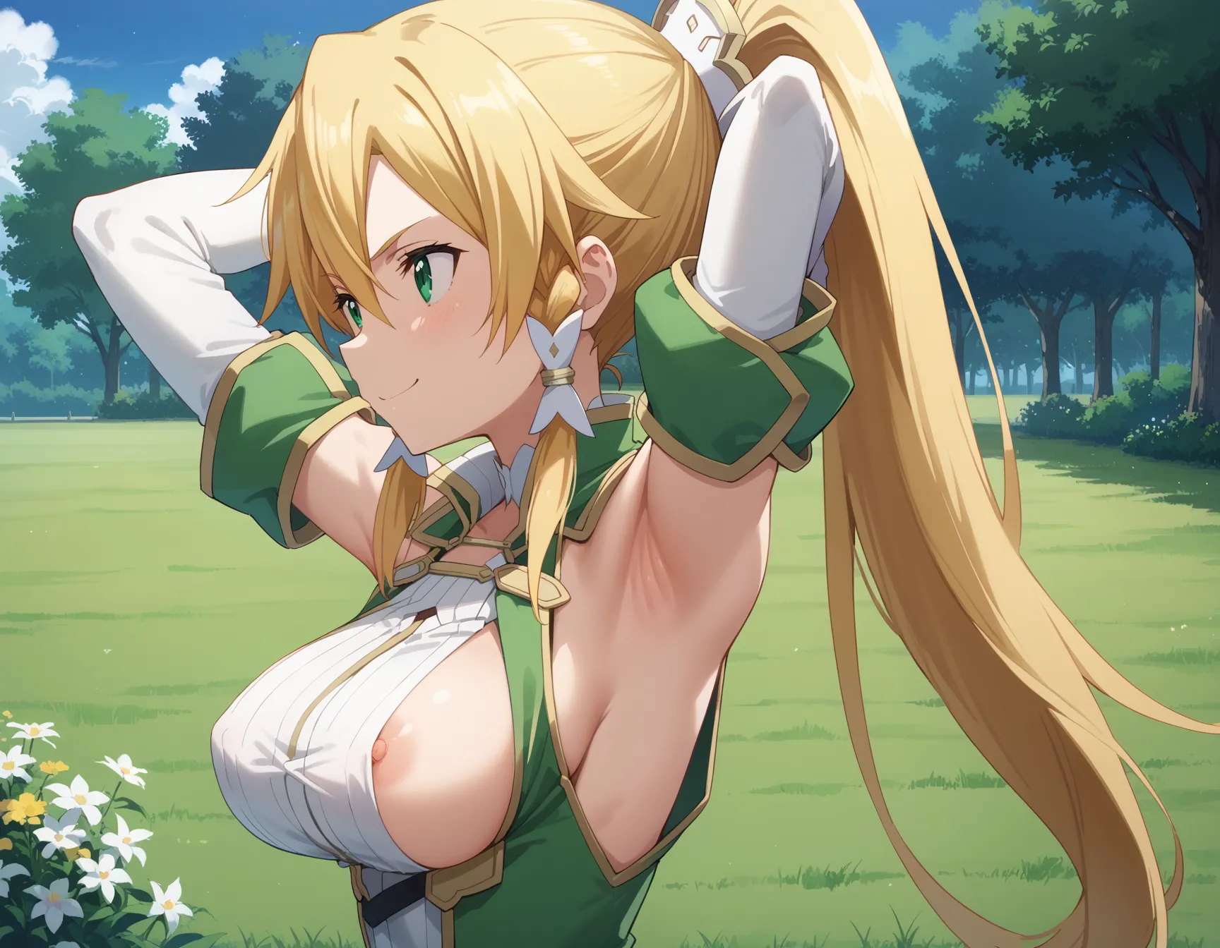 【「腋・脇」AIエロ画像（イラスト・アニメ・二次元風）4705枚まとめ！(154ページ目)のエロ画像29枚目