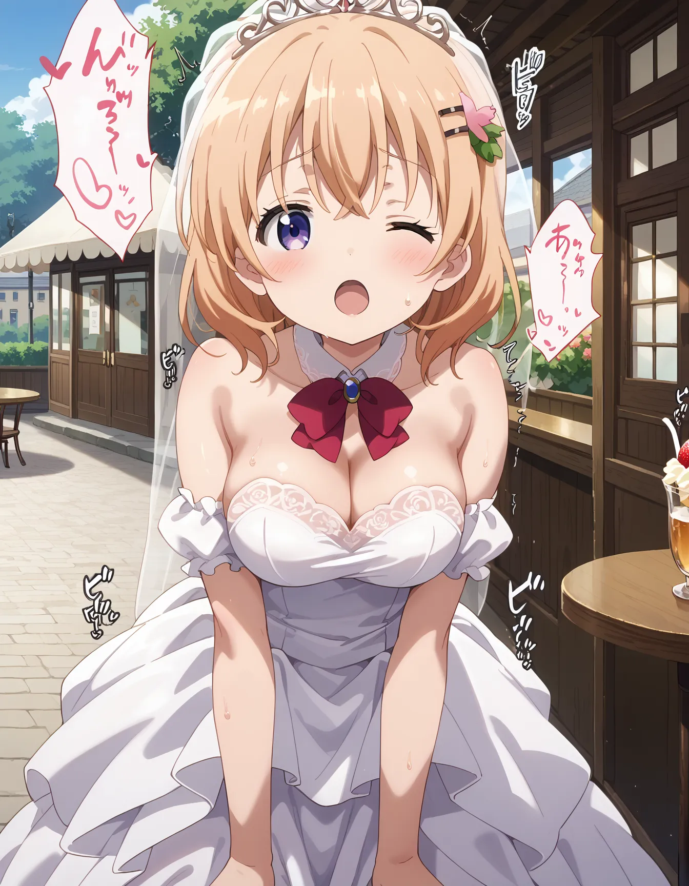 【「ウェディングドレス」AIエロ画像（イラスト・アニメ・二次元風）332枚まとめ！(11ページ目)のエロ画像26枚目