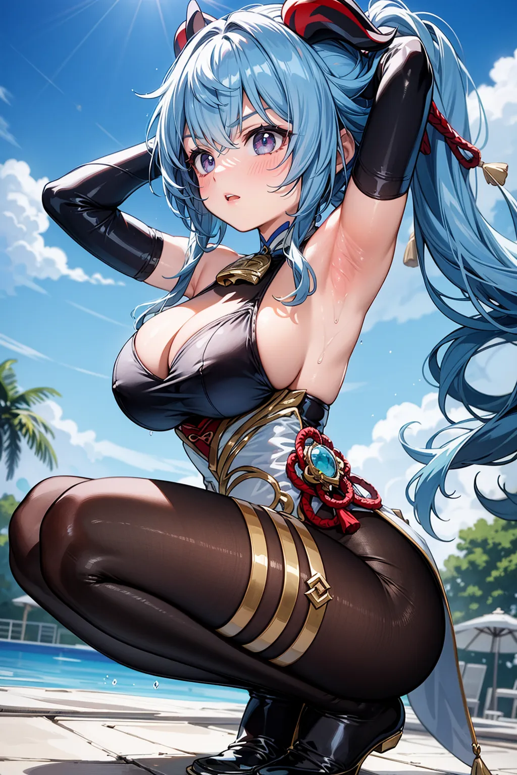 【「腋・脇」AIエロ画像（イラスト・アニメ・二次元風）4705枚まとめ！(154ページ目)のエロ画像14枚目