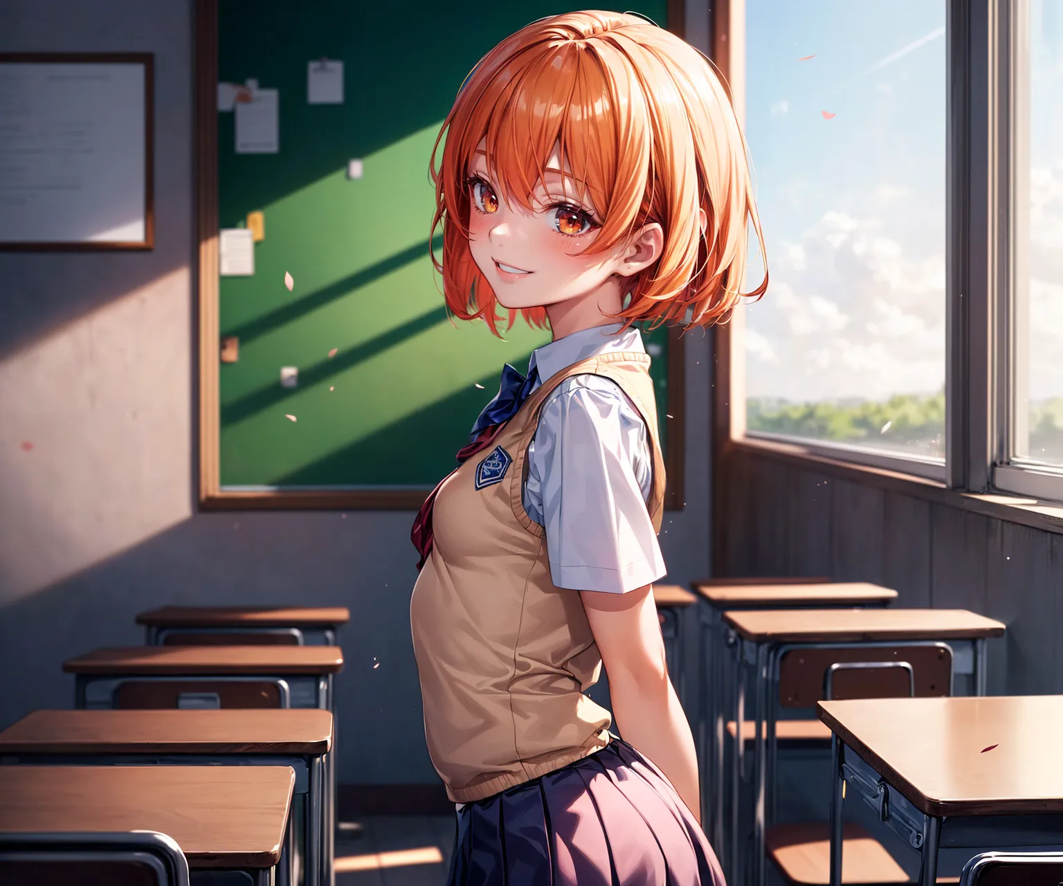 【「女子校生・JK×尻」AIエロ画像（イラスト・アニメ・二次元風）137枚まとめ！(5ページ目)のエロ画像15枚目