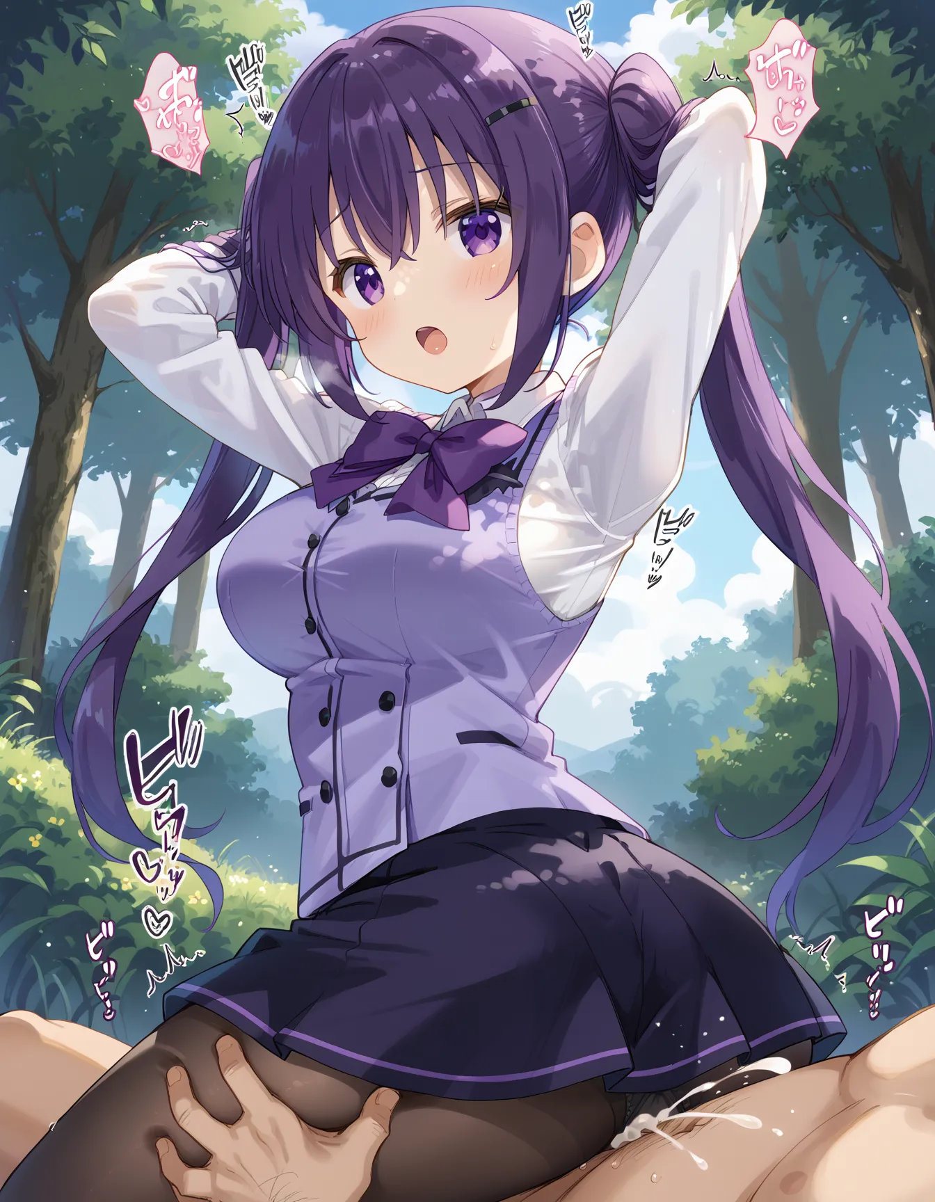 【「巨乳×パンスト」AIエロ画像（イラスト・アニメ・二次元風）575枚まとめ！(19ページ目)のエロ画像22枚目