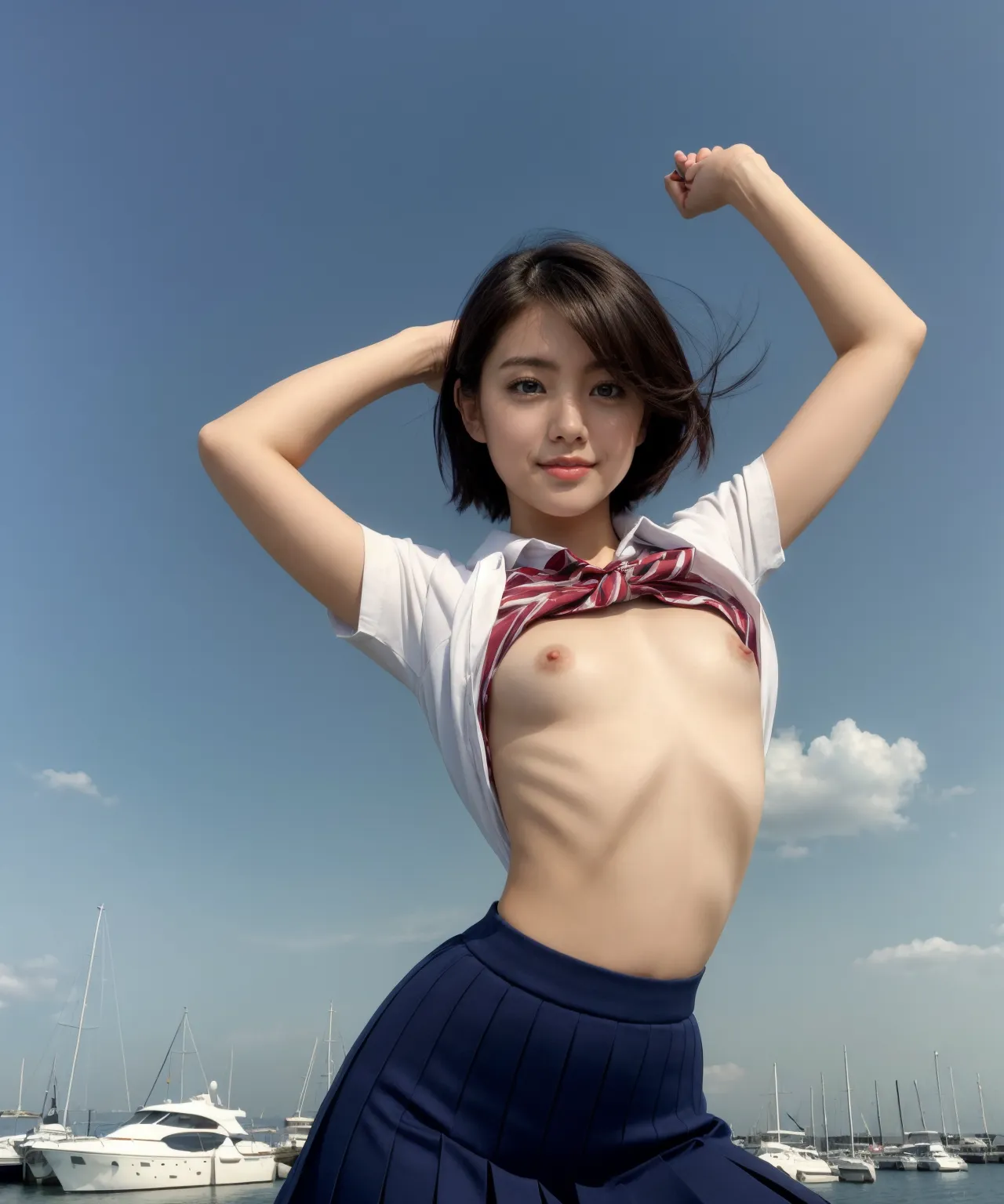 【「女子校生・JK×貧乳」AIエロ画像（リアル・実写・フォト風）2980枚まとめ！(98ページ目)のエロ画像2枚目