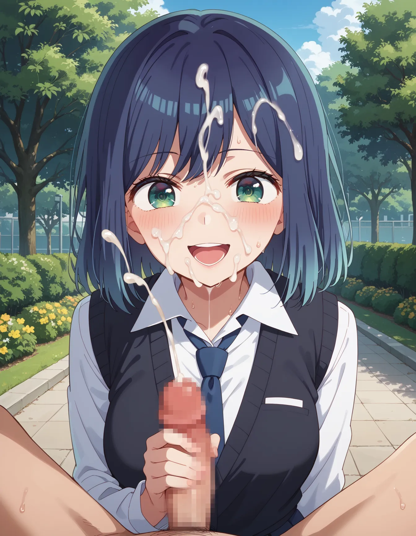 【「学制服」AIエロ画像（イラスト・アニメ・二次元風）4855枚まとめ！(158ページ目)のエロ画像23枚目