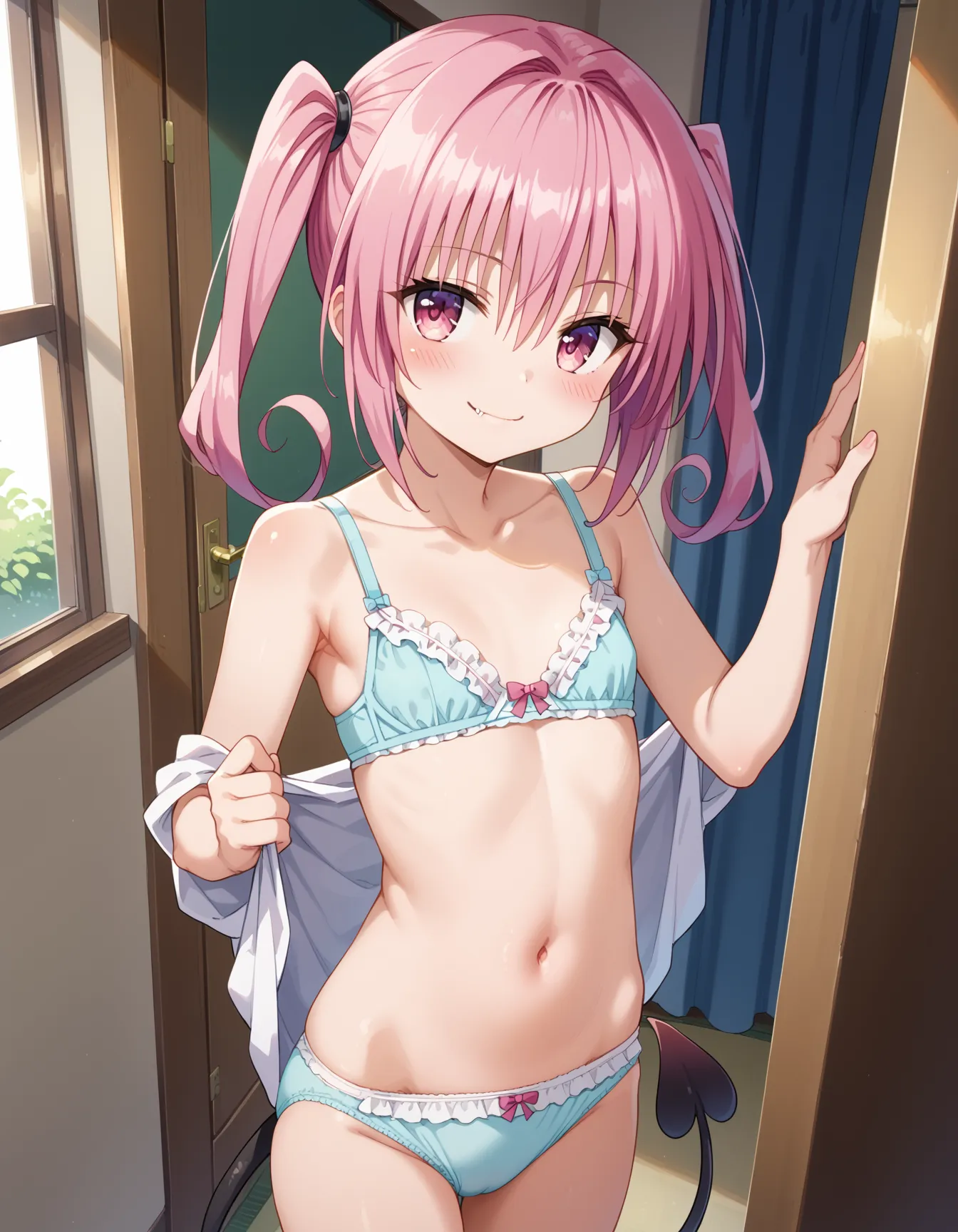 【「貧乳×下着（ブラジャー・パンティ）」AIエロ画像（イラスト・アニメ・二次元風）1743枚まとめ！(57ページ目)のエロ画像30枚目