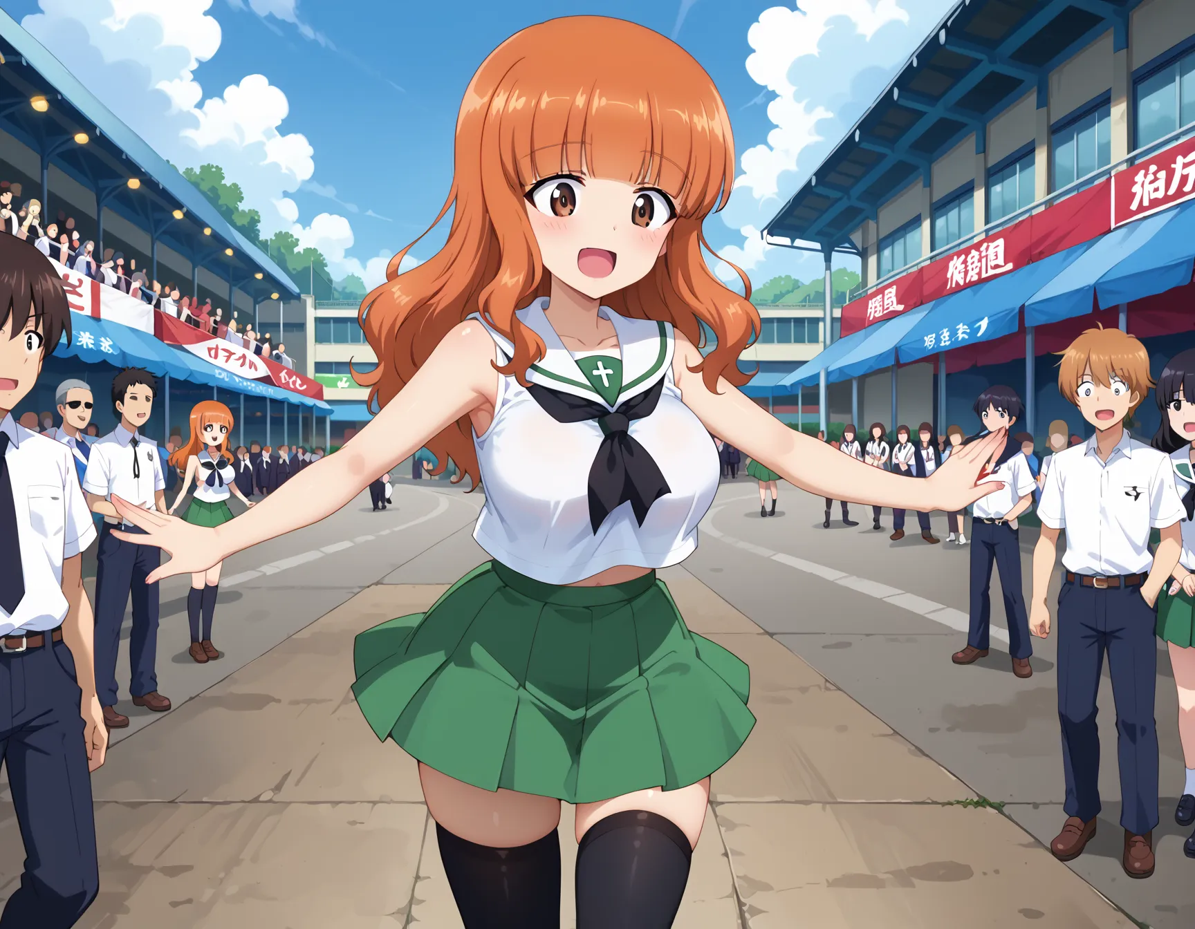 【「学制服」AIエロ画像（イラスト・アニメ・二次元風）4855枚まとめ！(158ページ目)のエロ画像1枚目