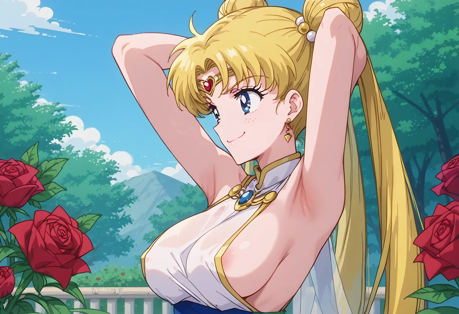 【「腋・脇」AIエロ画像（イラスト・アニメ・二次元風）4705枚まとめ！(153ページ目)のエロ画像21枚目