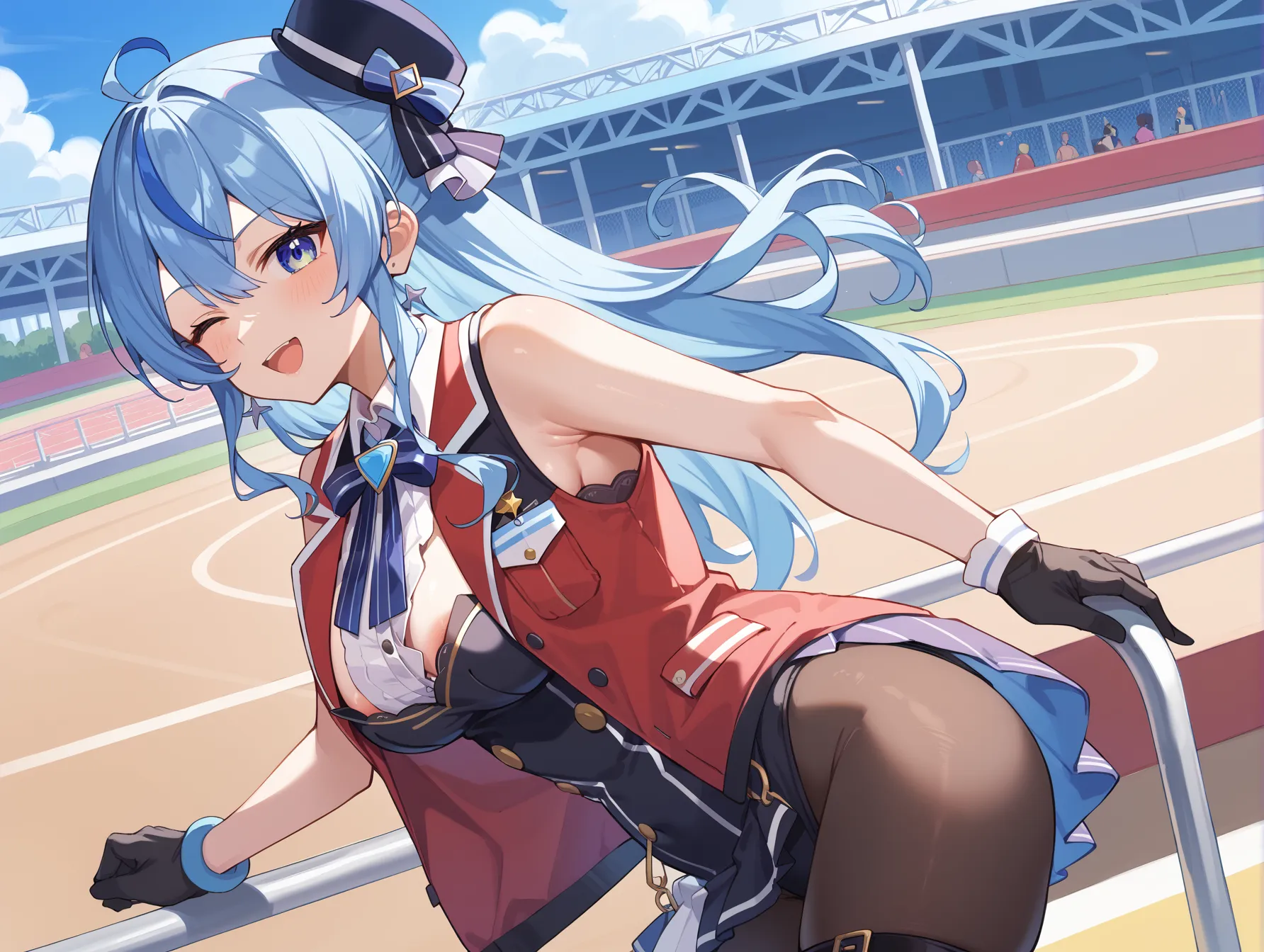 【「巨乳×パンスト」AIエロ画像（イラスト・アニメ・二次元風）575枚まとめ！(19ページ目)のエロ画像15枚目