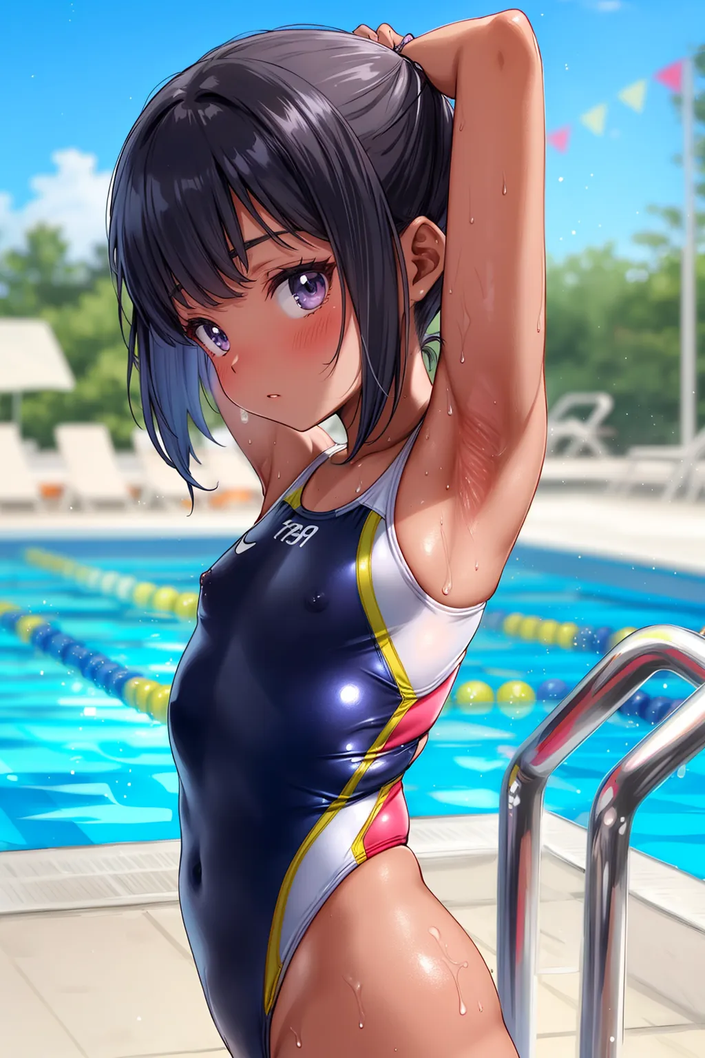 【「腋・脇」AIエロ画像（イラスト・アニメ・二次元風）4705枚まとめ！(151ページ目)のエロ画像26枚目