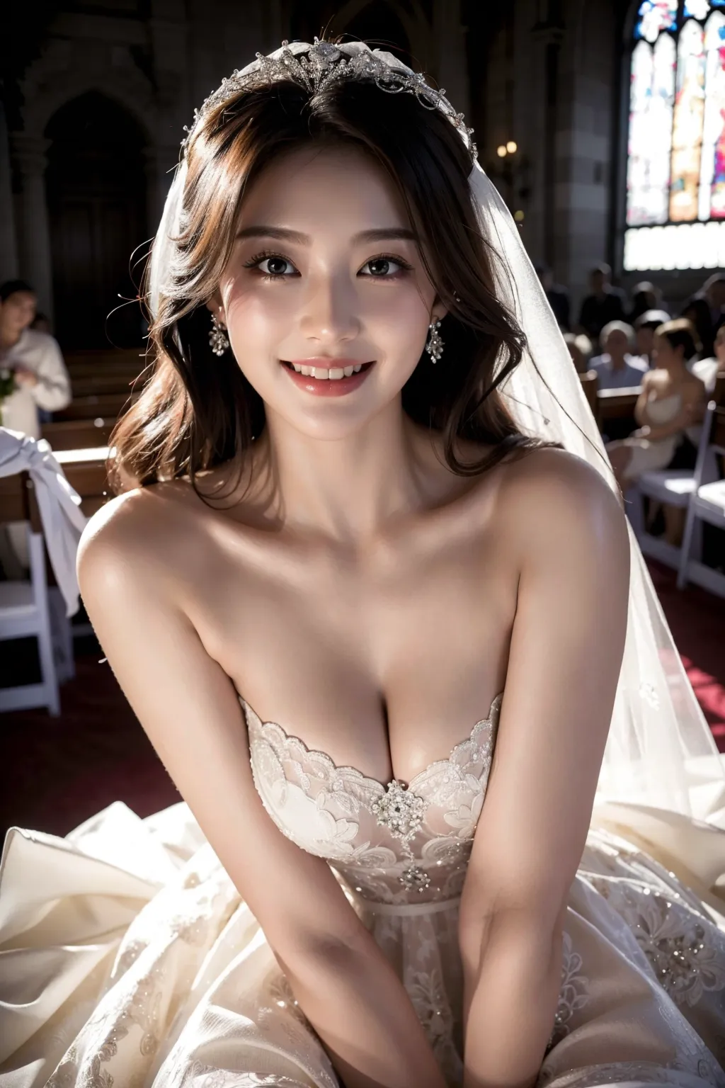 【「ウェディングドレス」AIエロ画像（リアル・実写・フォト風）862枚まとめ！(28ページ目)のエロ画像20枚目