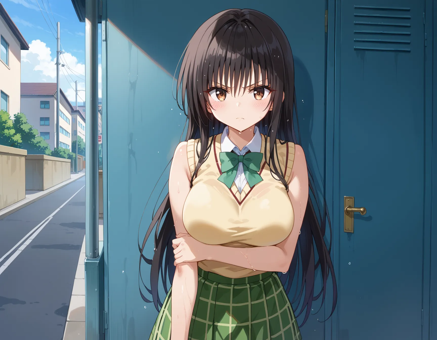 【「学制服」AIエロ画像（イラスト・アニメ・二次元風）4855枚まとめ！(155ページ目)のエロ画像7枚目