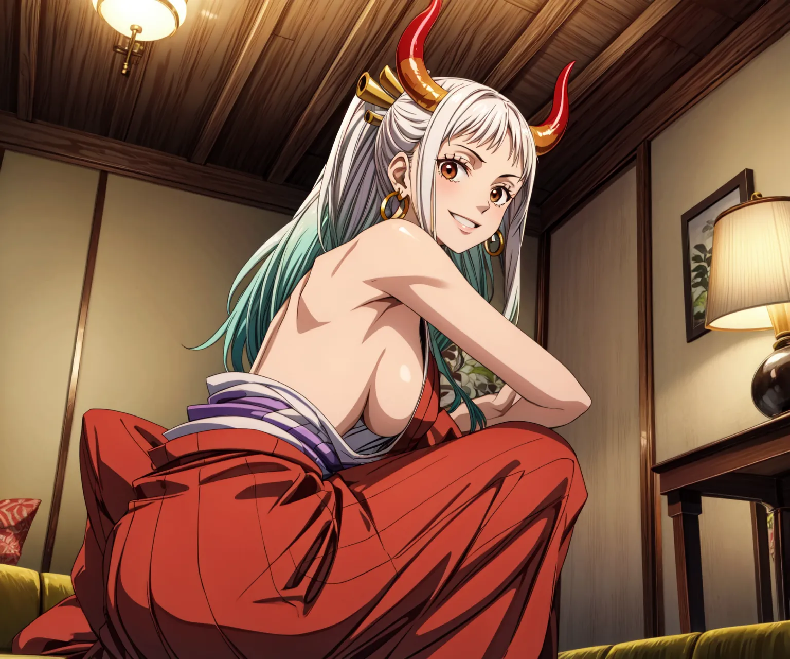 【「着物」AIエロ画像（イラスト・アニメ・二次元風）1472枚まとめ！(48ページ目)のエロ画像2枚目