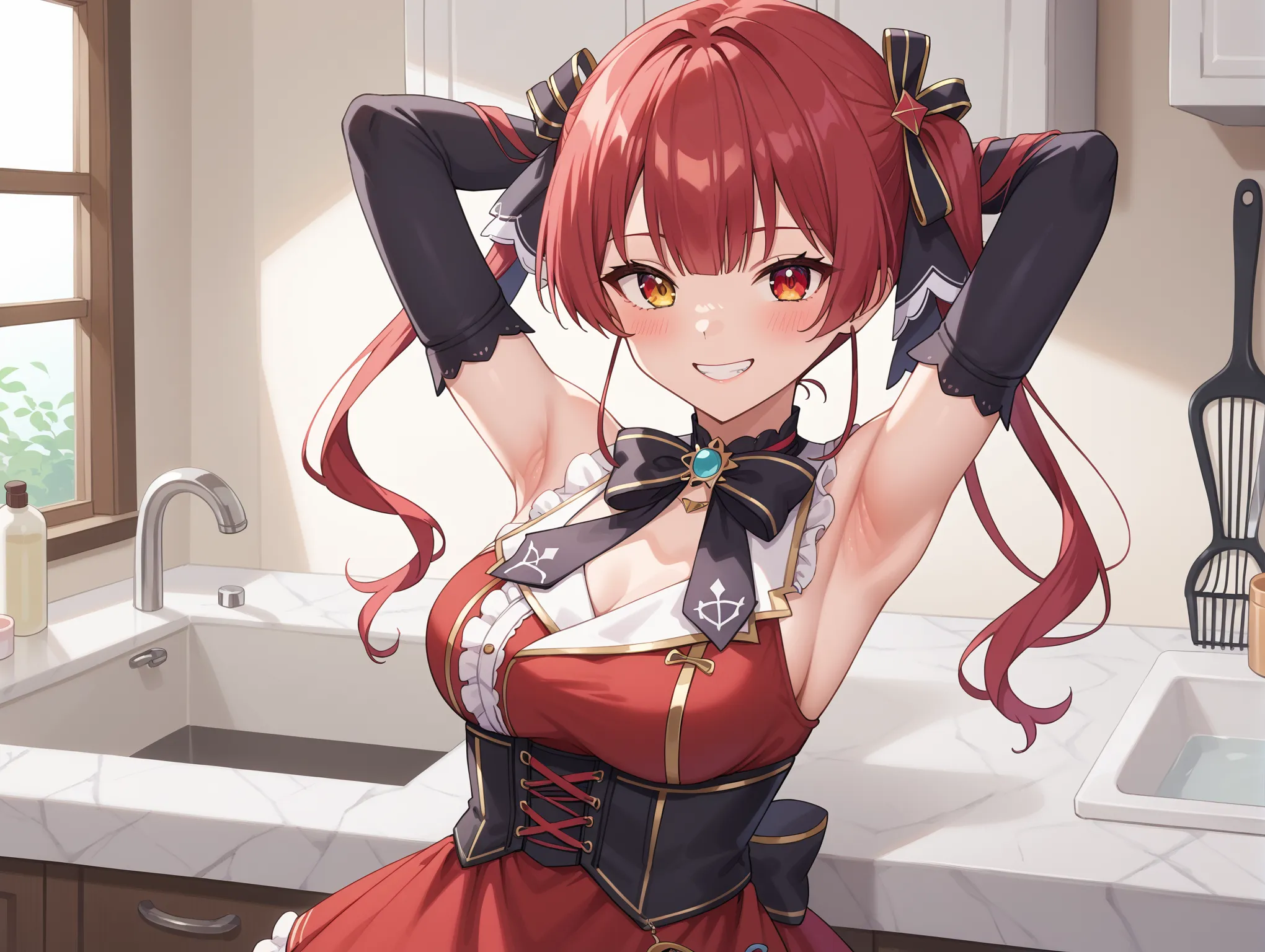 【「腋・脇」AIエロ画像（イラスト・アニメ・二次元風）4705枚まとめ！(151ページ目)のエロ画像14枚目