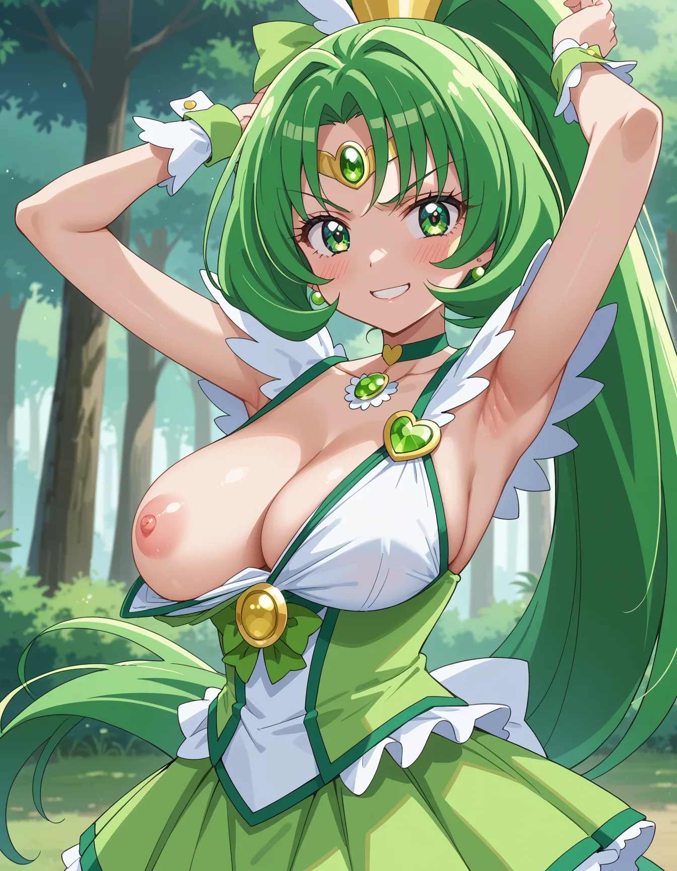 【「腋・脇」AIエロ画像（イラスト・アニメ・二次元風）4705枚まとめ！(151ページ目)のエロ画像10枚目