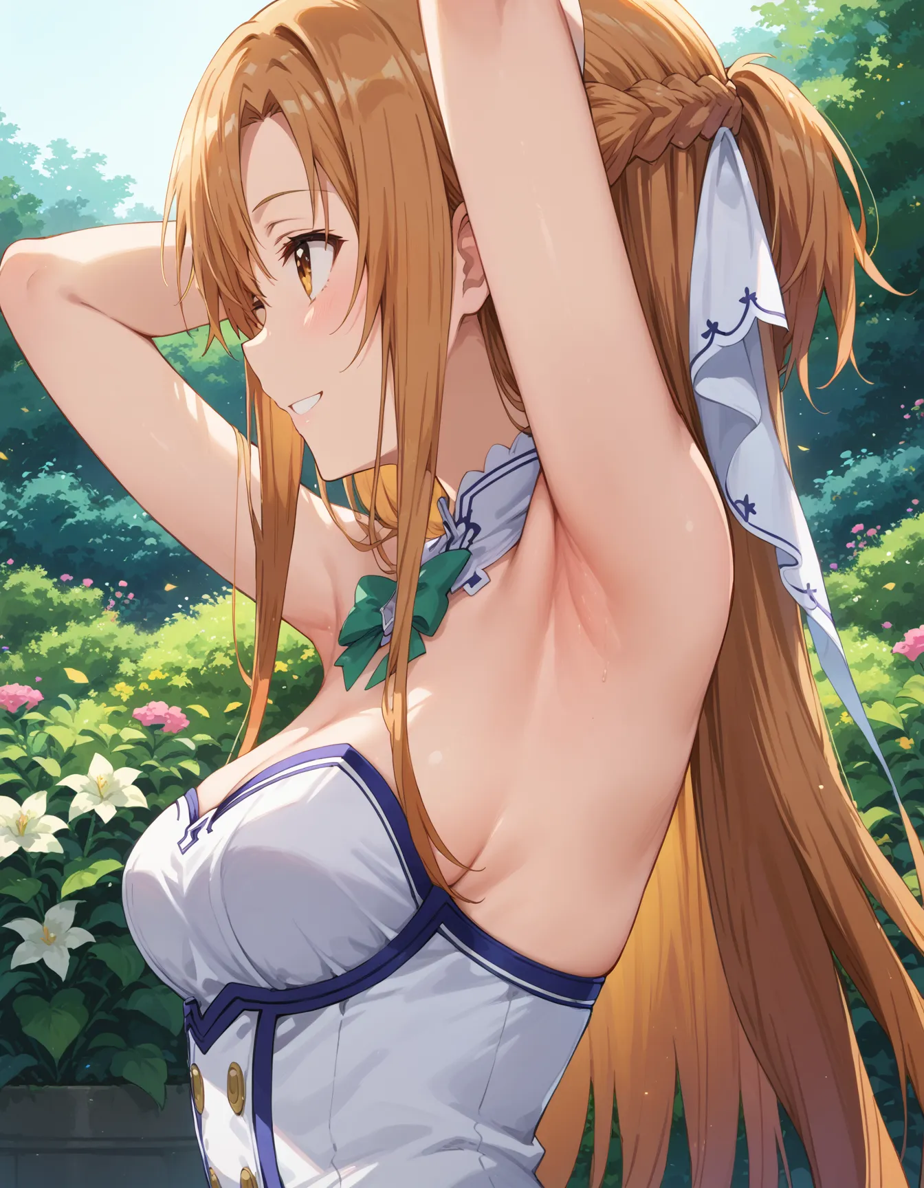 【「腋・脇」AIエロ画像（イラスト・アニメ・二次元風）4705枚まとめ！(151ページ目)のエロ画像5枚目