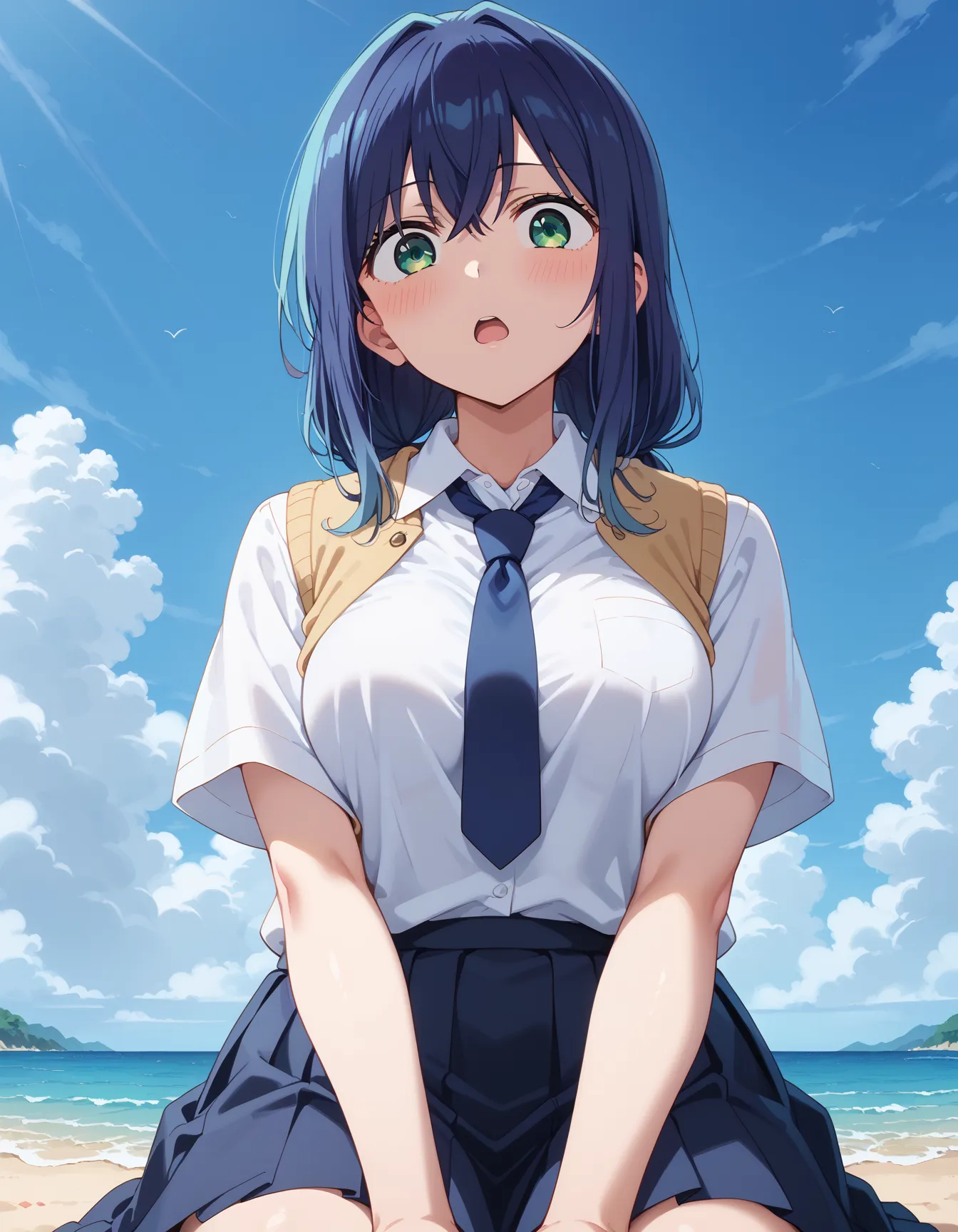 【「学制服」AIエロ画像（イラスト・アニメ・二次元風）4855枚まとめ！(154ページ目)のエロ画像21枚目