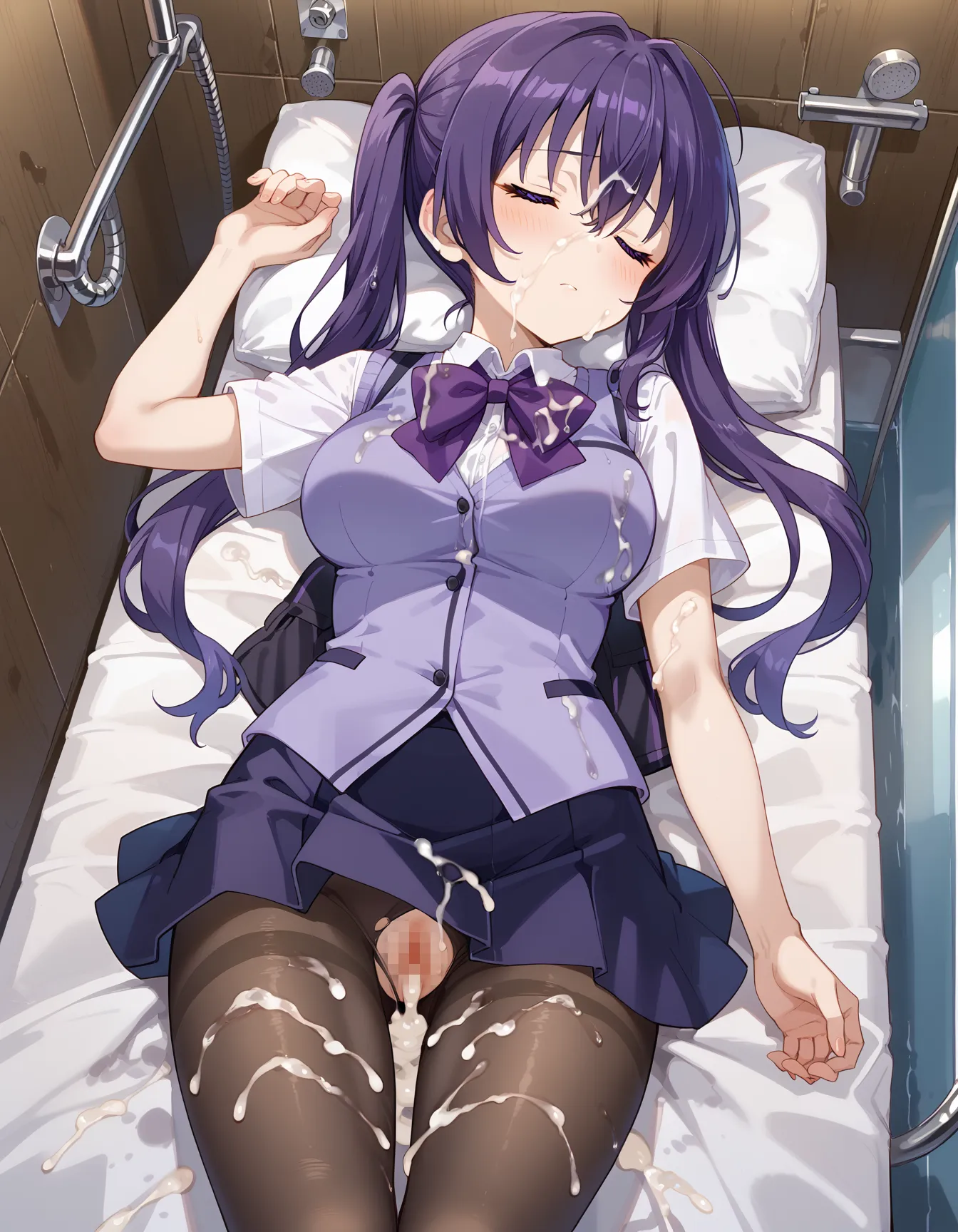 【「巨乳×パンスト」AIエロ画像（イラスト・アニメ・二次元風）575枚まとめ！(19ページ目)のエロ画像5枚目
