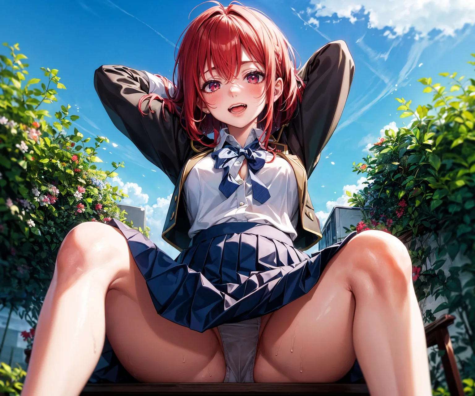 【「女子校生・JK×学制服」AIエロ画像（イラスト・アニメ・二次元風）190枚まとめ！(7ページ目)のエロ画像2枚目
