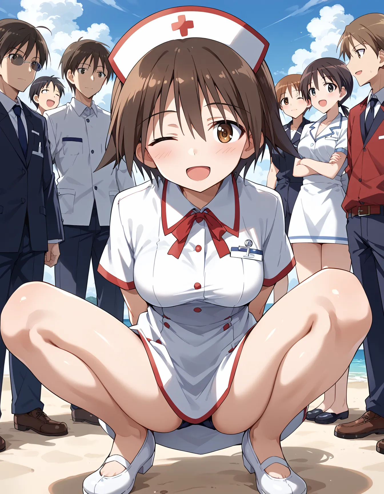 【「ナース・看護婦」AIエロ画像（イラスト・アニメ・二次元風）654枚まとめ！(21ページ目)のエロ画像22枚目