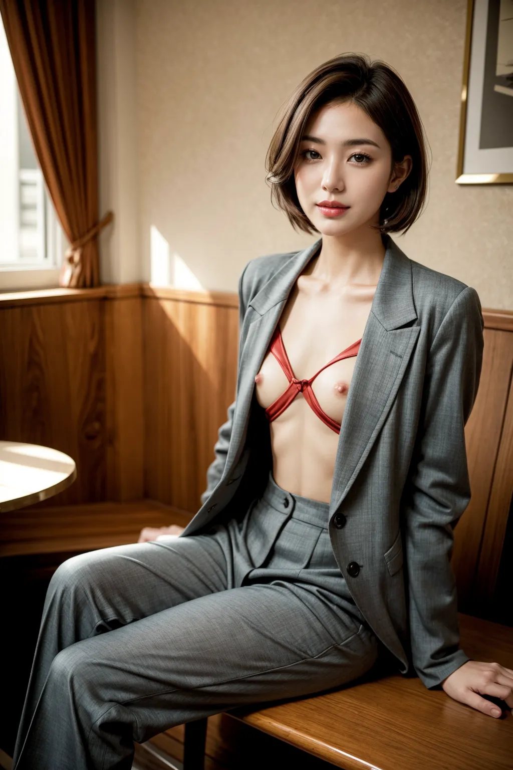 【「貧乳×パンスト」AIエロ画像（リアル・実写・フォト風）473枚まとめ！(15ページ目)のエロ画像20枚目