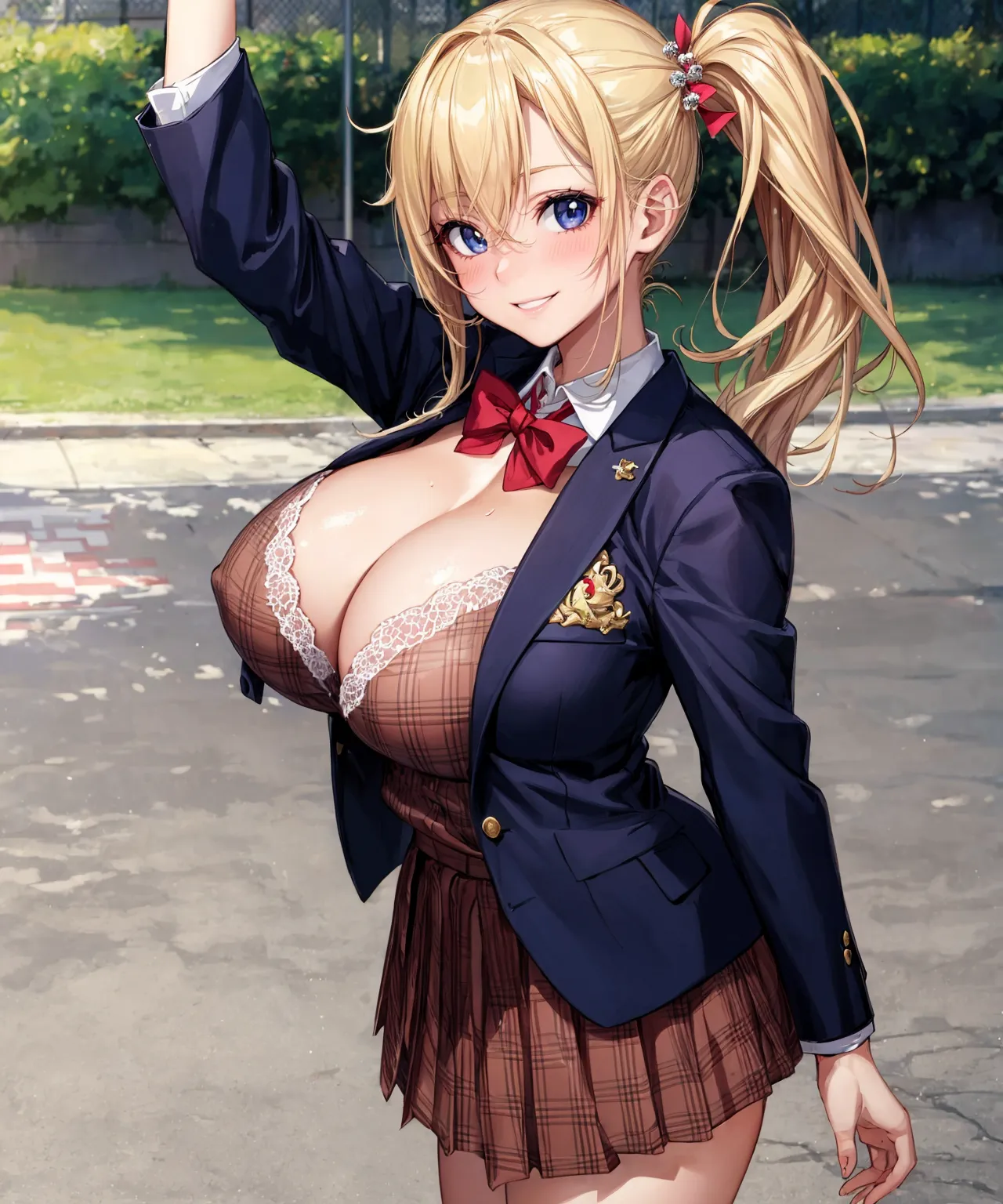【「ギャル×学制服」AIエロ画像（イラスト・アニメ・二次元風）155枚まとめ！(5ページ目)のエロ画像26枚目