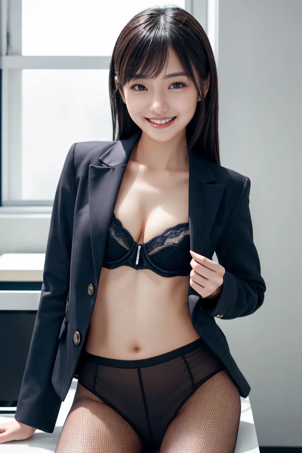 【「貧乳×パンスト」AIエロ画像（リアル・実写・フォト風）473枚まとめ！(15ページ目)のエロ画像19枚目