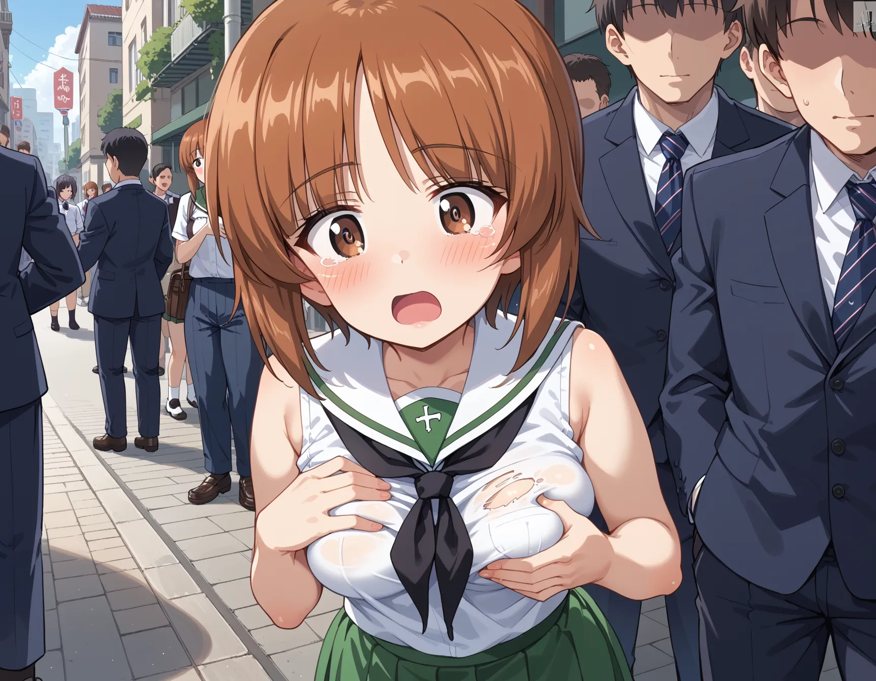 【「学制服」AIエロ画像（イラスト・アニメ・二次元風）4855枚まとめ！(152ページ目)のエロ画像23枚目