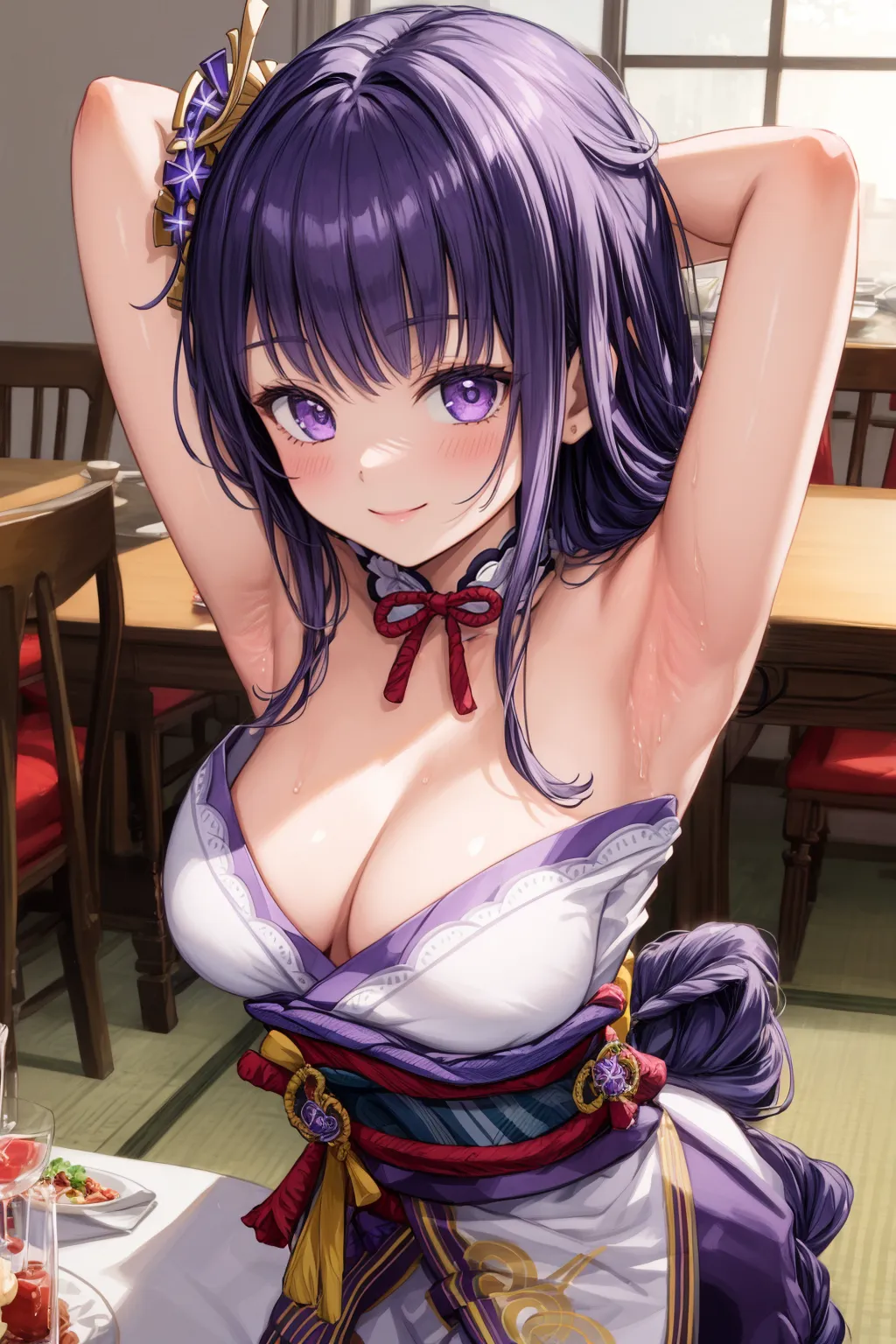 【「腋・脇」AIエロ画像（イラスト・アニメ・二次元風）4705枚まとめ！(149ページ目)のエロ画像4枚目