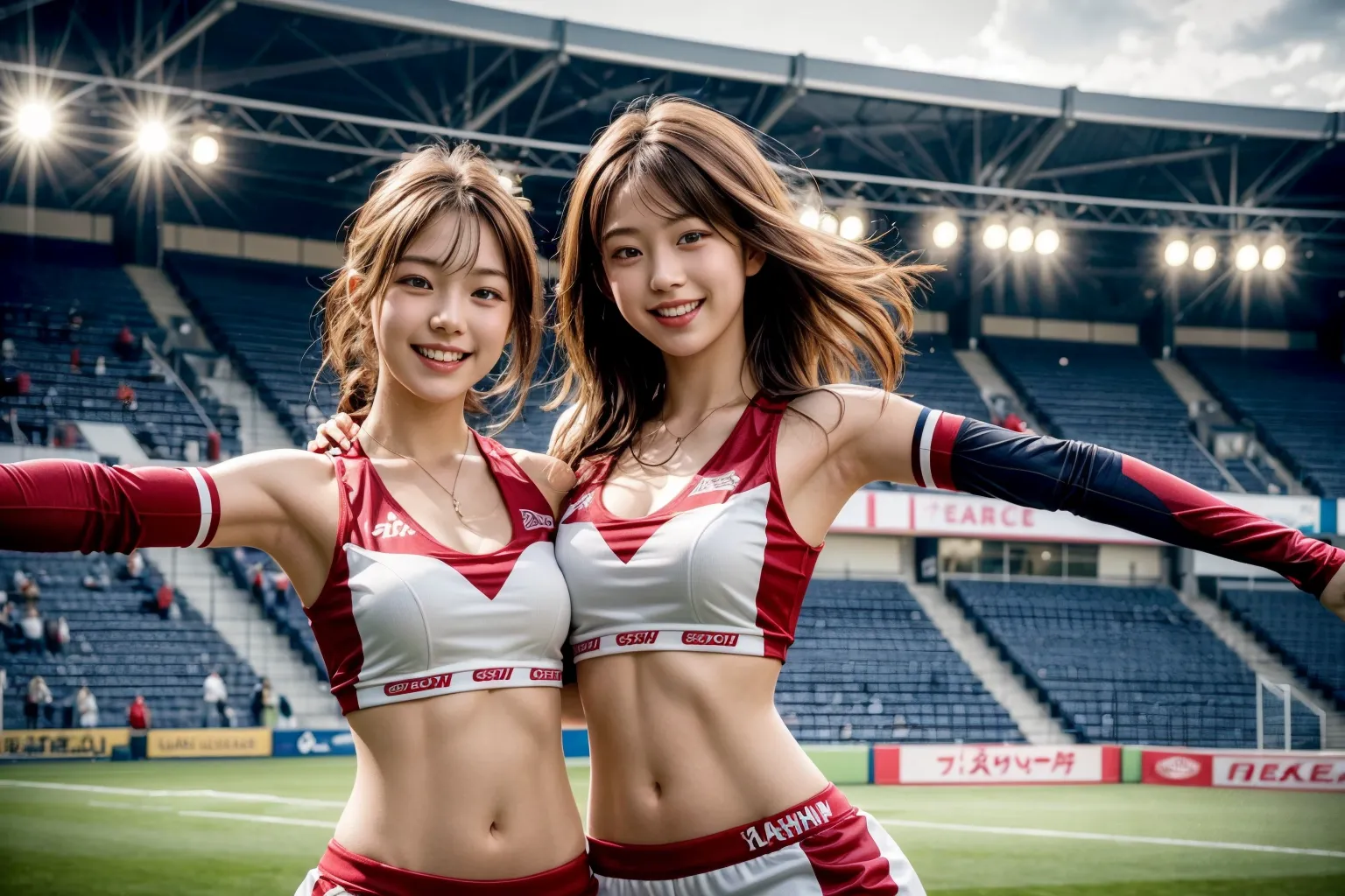 【「貧乳×チアリーダー」AIエロ画像（リアル・実写・フォト風）410枚まとめ！(13ページ目)のエロ画像26枚目