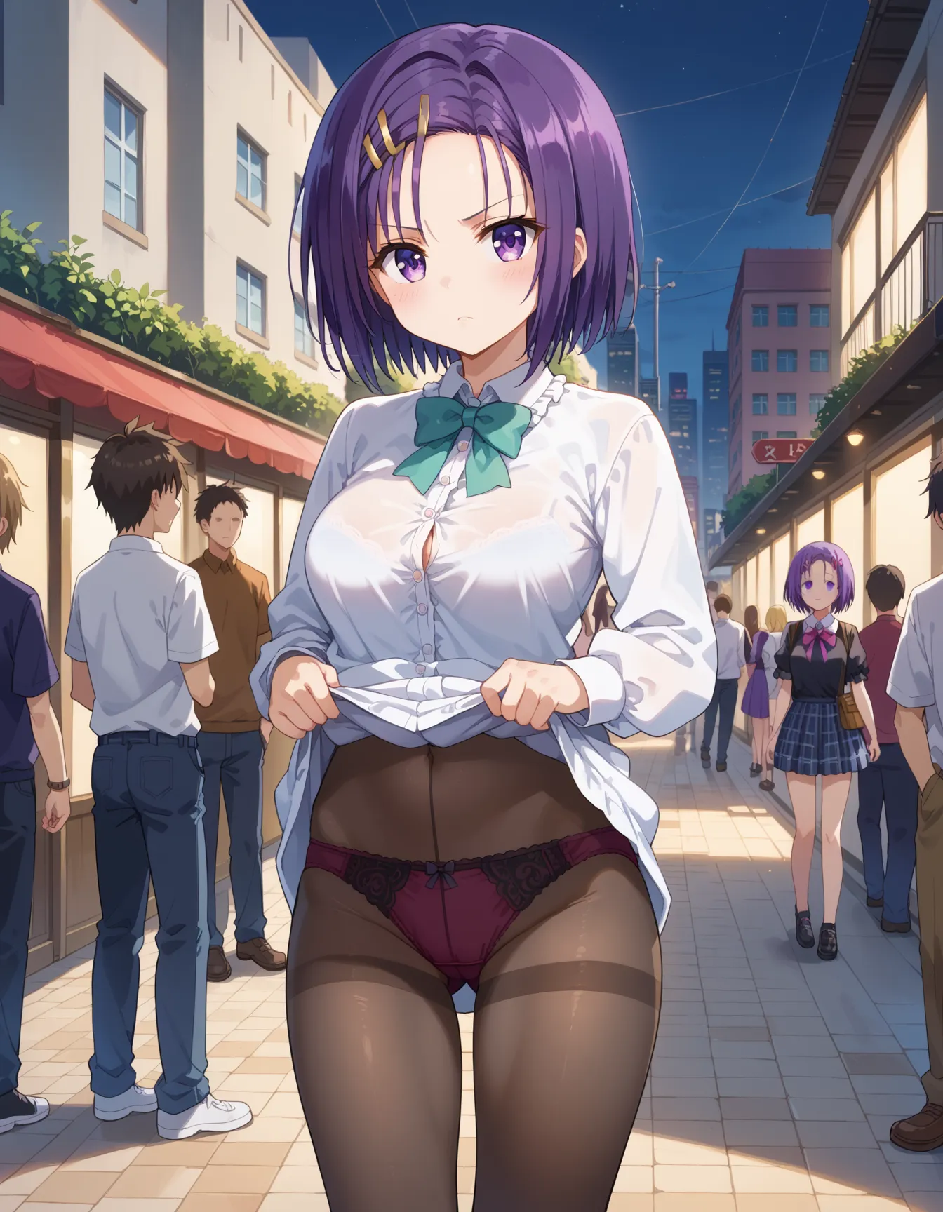 【「巨乳×パンスト」AIエロ画像（イラスト・アニメ・二次元風）575枚まとめ！(18ページ目)のエロ画像29枚目