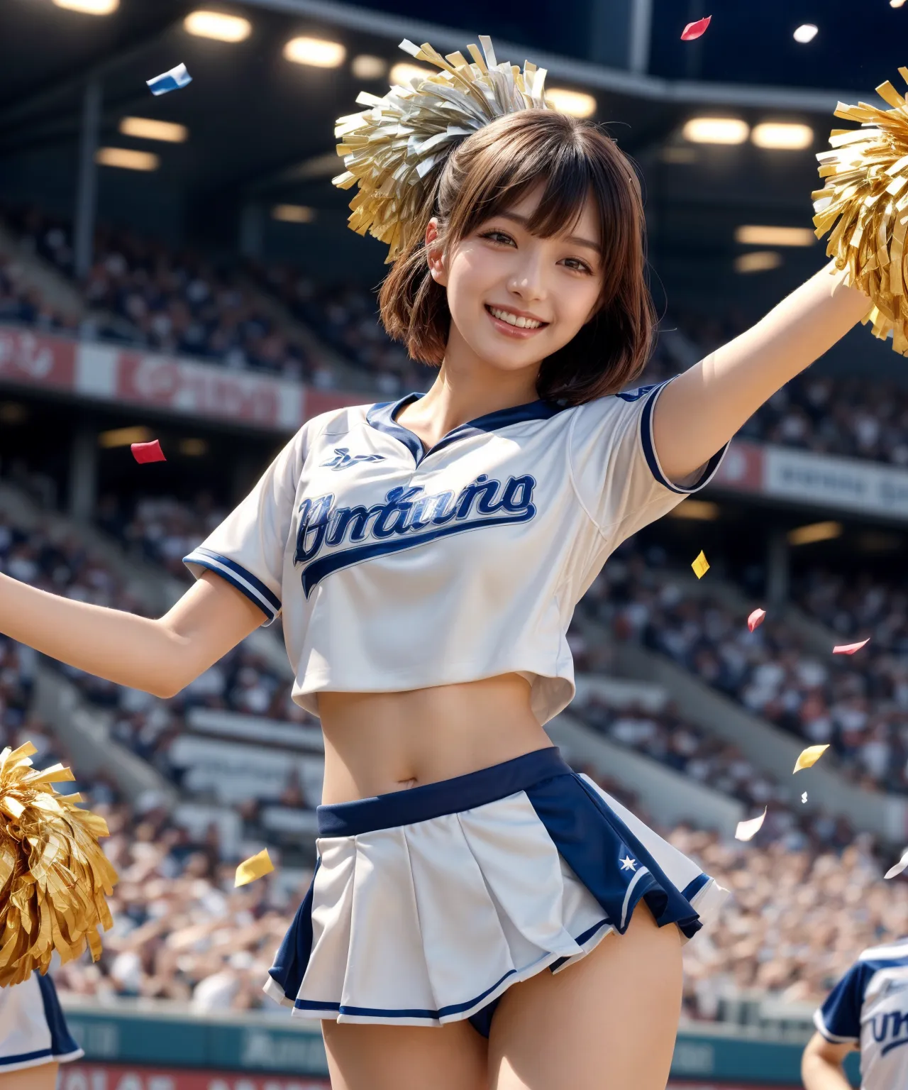 【「貧乳×チアリーダー」AIエロ画像（リアル・実写・フォト風）410枚まとめ！(13ページ目)のエロ画像23枚目