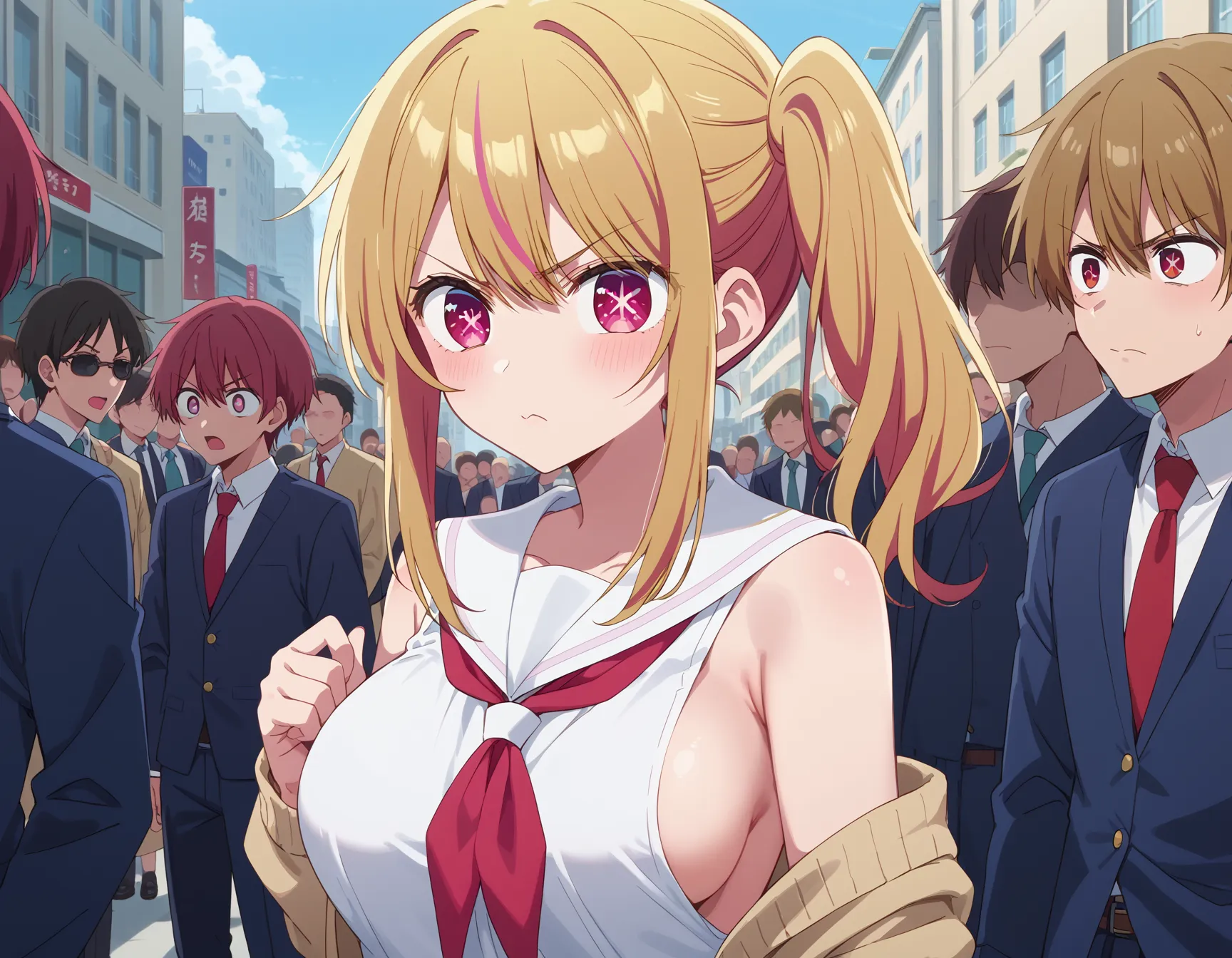 【「学制服」AIエロ画像（イラスト・アニメ・二次元風）4855枚まとめ！(151ページ目)のエロ画像22枚目