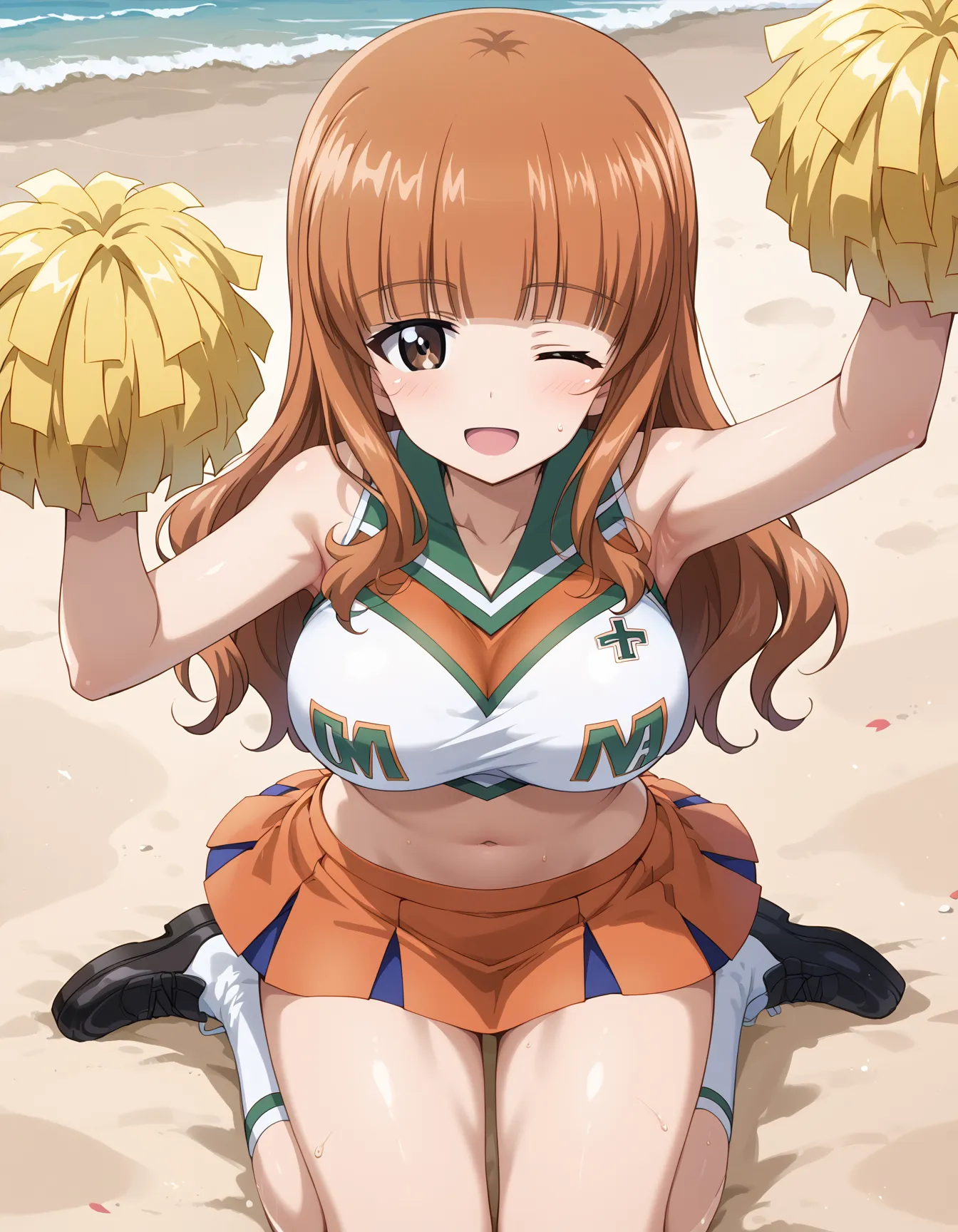 【「チアリーダー」AIエロ画像（イラスト・アニメ・二次元風）321枚まとめ！(10ページ目)のエロ画像22枚目