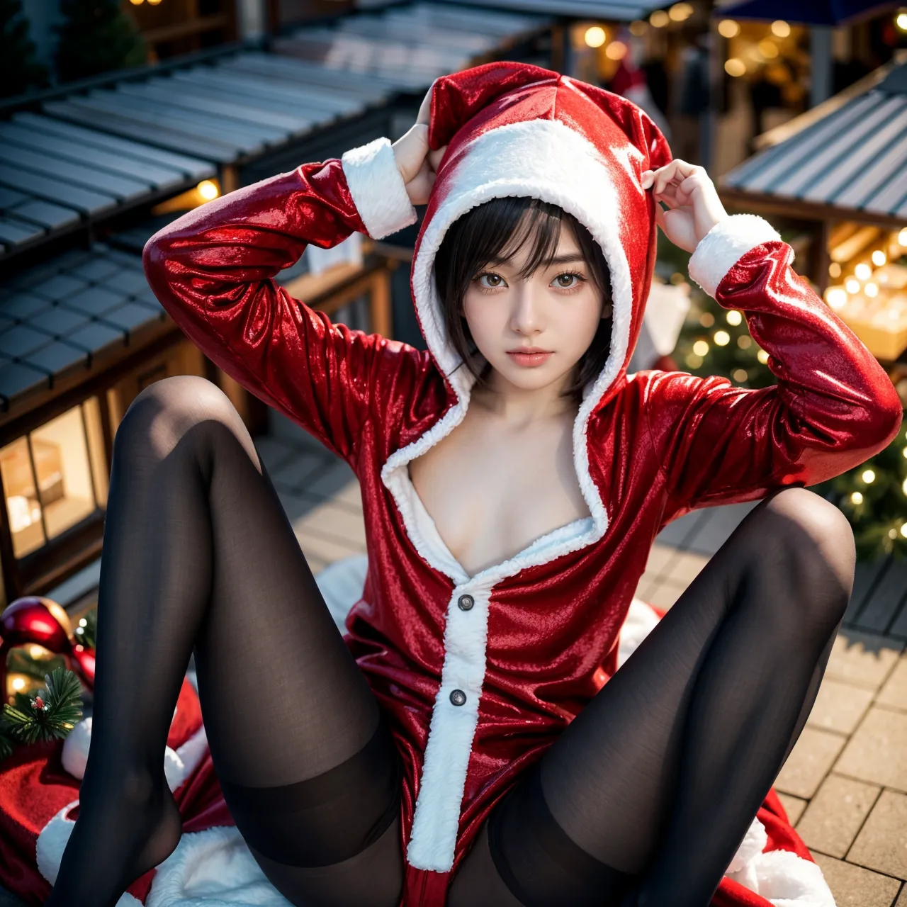 【「貧乳×パンスト」AIエロ画像（リアル・実写・フォト風）473枚まとめ！(15ページ目)のエロ画像8枚目