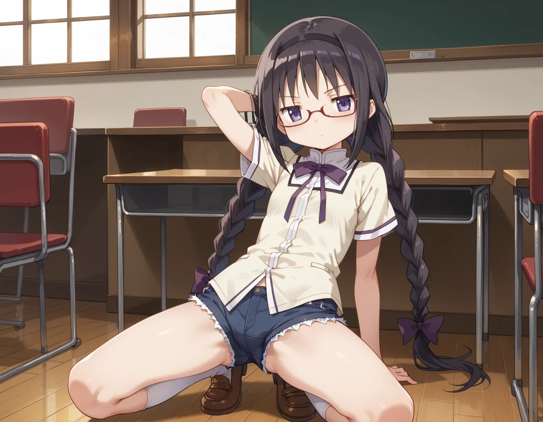 【「貧乳×下着（ブラジャー・パンティ）」AIエロ画像（イラスト・アニメ・二次元風）1743枚まとめ！(54ページ目)のエロ画像24枚目