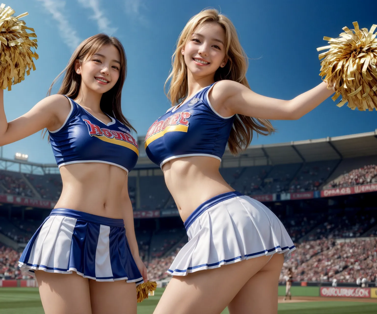 【「爆乳・超乳×チアリーダー」AIエロ画像（リアル・実写・フォト風）199枚まとめ！(7ページ目)のエロ画像5枚目