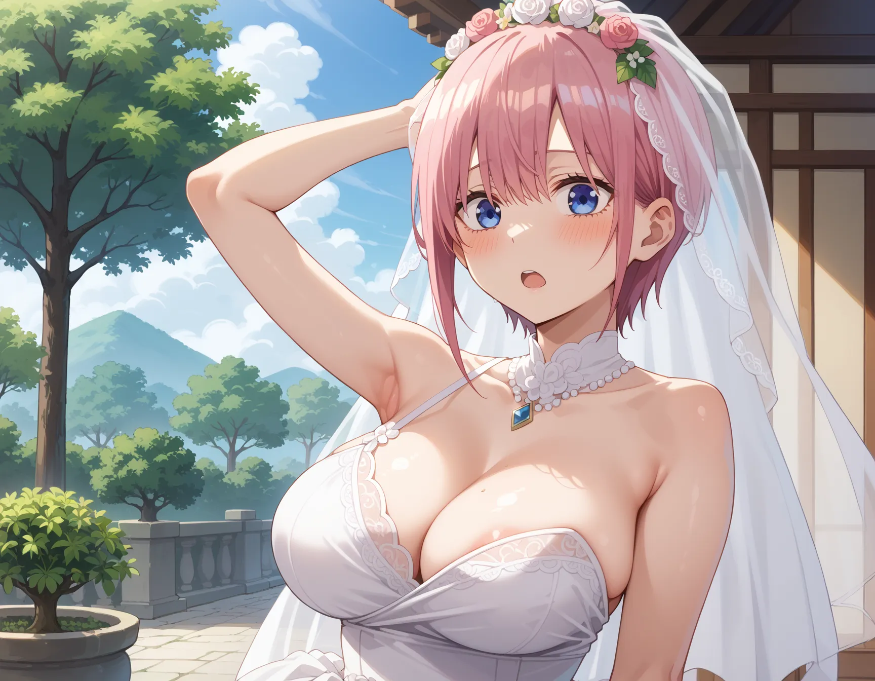 【「ウェディングドレス」AIエロ画像（イラスト・アニメ・二次元風）332枚まとめ！(11ページ目)のエロ画像5枚目