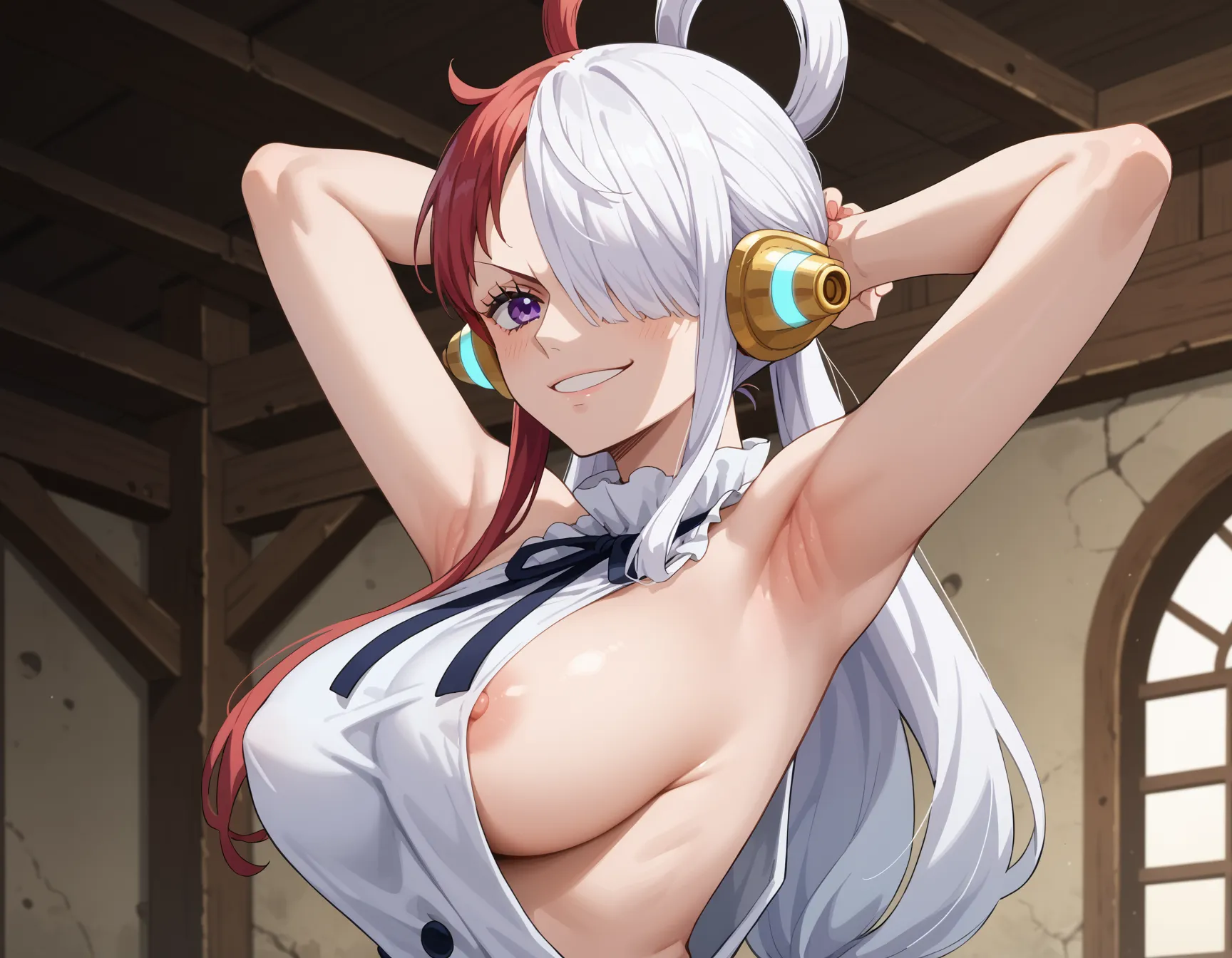 【「腋・脇」AIエロ画像（イラスト・アニメ・二次元風）4705枚まとめ！(146ページ目)のエロ画像9枚目