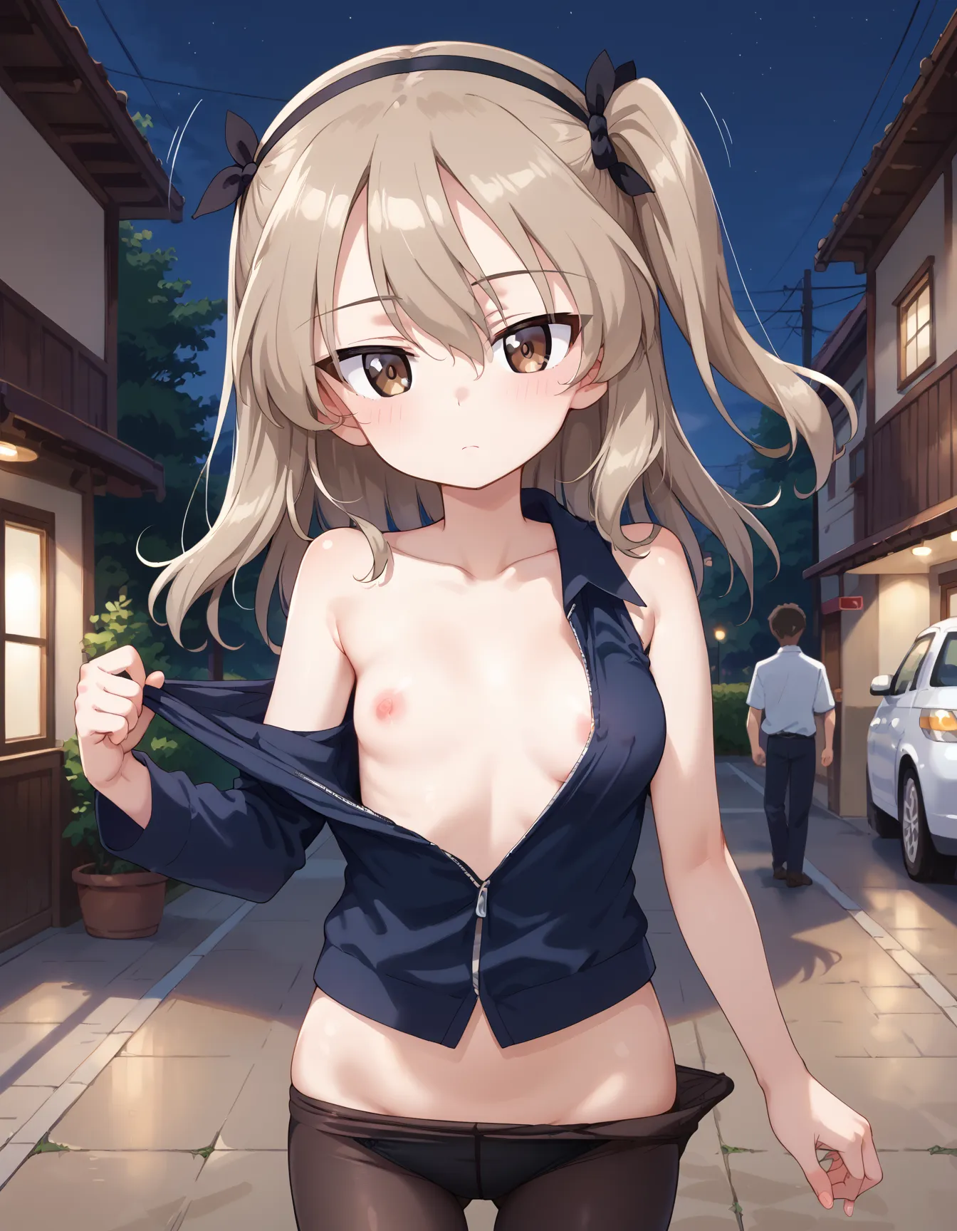 【「貧乳×パンスト」AIエロ画像（イラスト・アニメ・二次元風）76枚まとめ！(3ページ目)のエロ画像12枚目