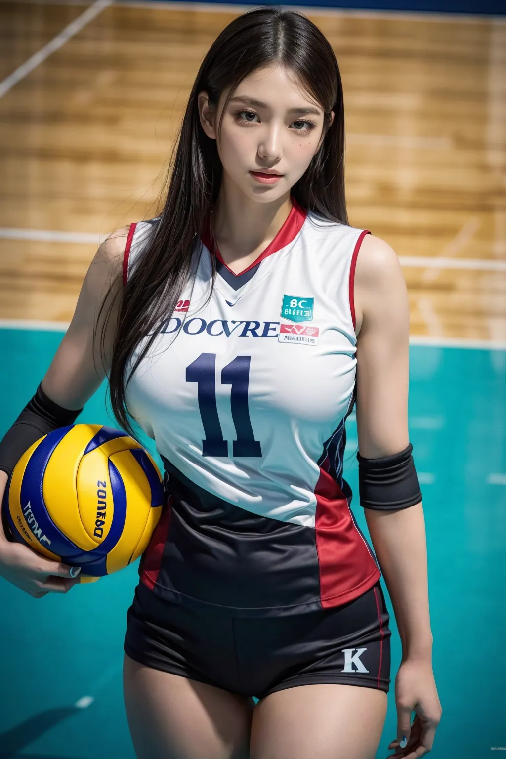 【「爆乳・超乳×バレーボール」AIエロ画像（リアル・実写・フォト風）664枚まとめ！(21ページ目)のエロ画像11枚目
