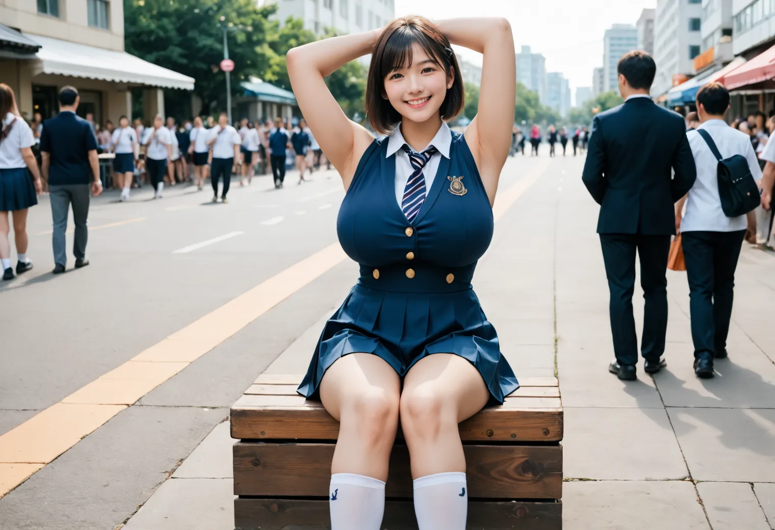 【「女子校生・JK×学制服」AIエロ画像（リアル・実写・フォト風）6248枚まとめ！(191ページ目)のエロ画像15枚目