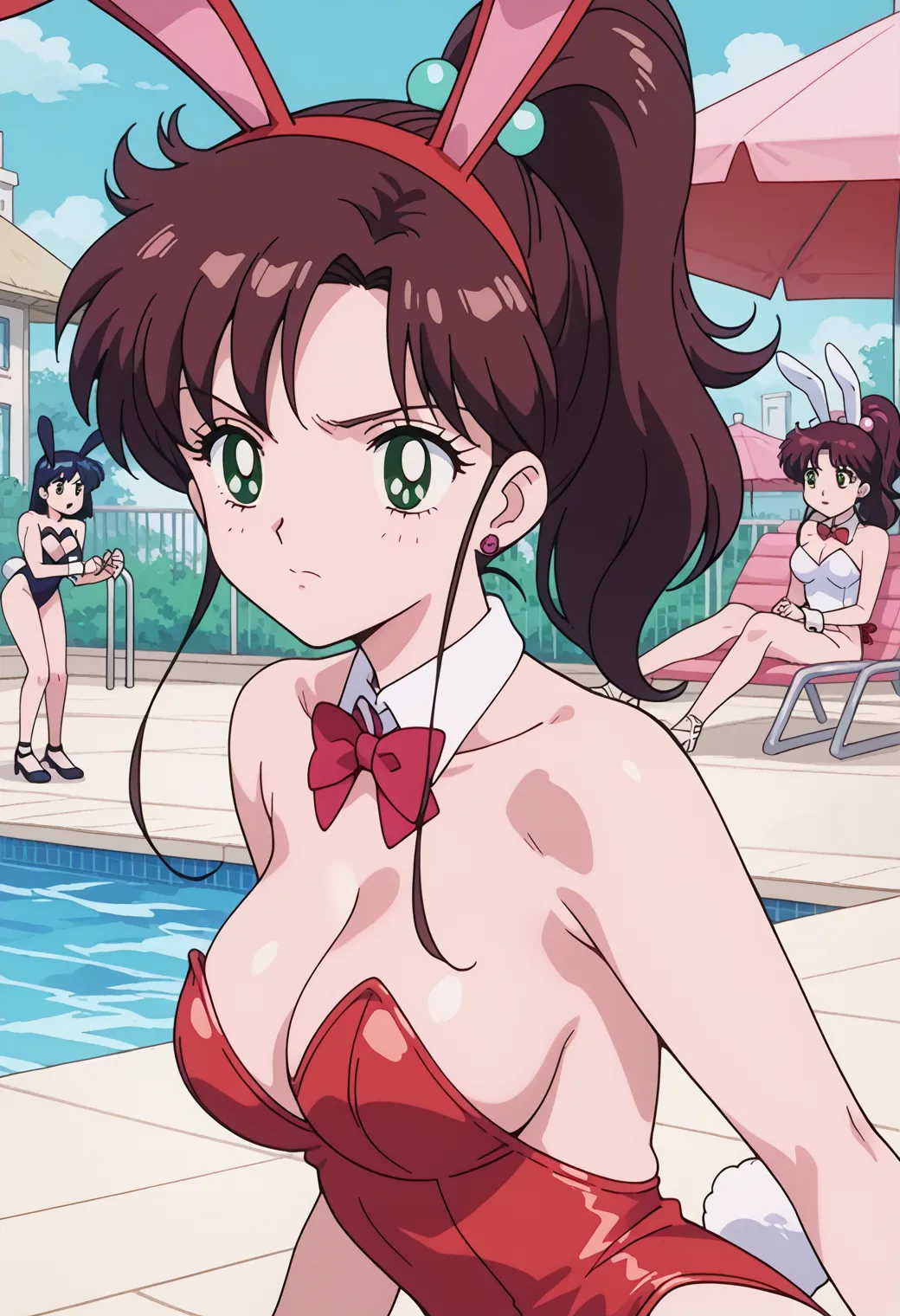 【「巨乳×バニーガール」AIエロ画像（イラスト・アニメ・二次元風）298枚まとめ！(9ページ目)のエロ画像30枚目