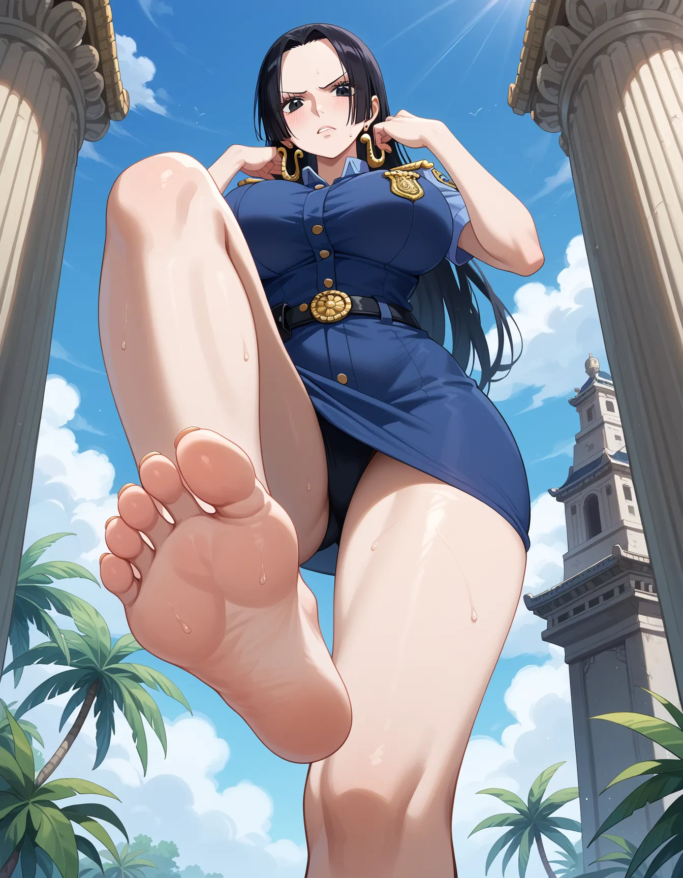 【「女警官」AIエロ画像（イラスト・アニメ・二次元風）264枚まとめ！(9ページ目)のエロ画像1枚目