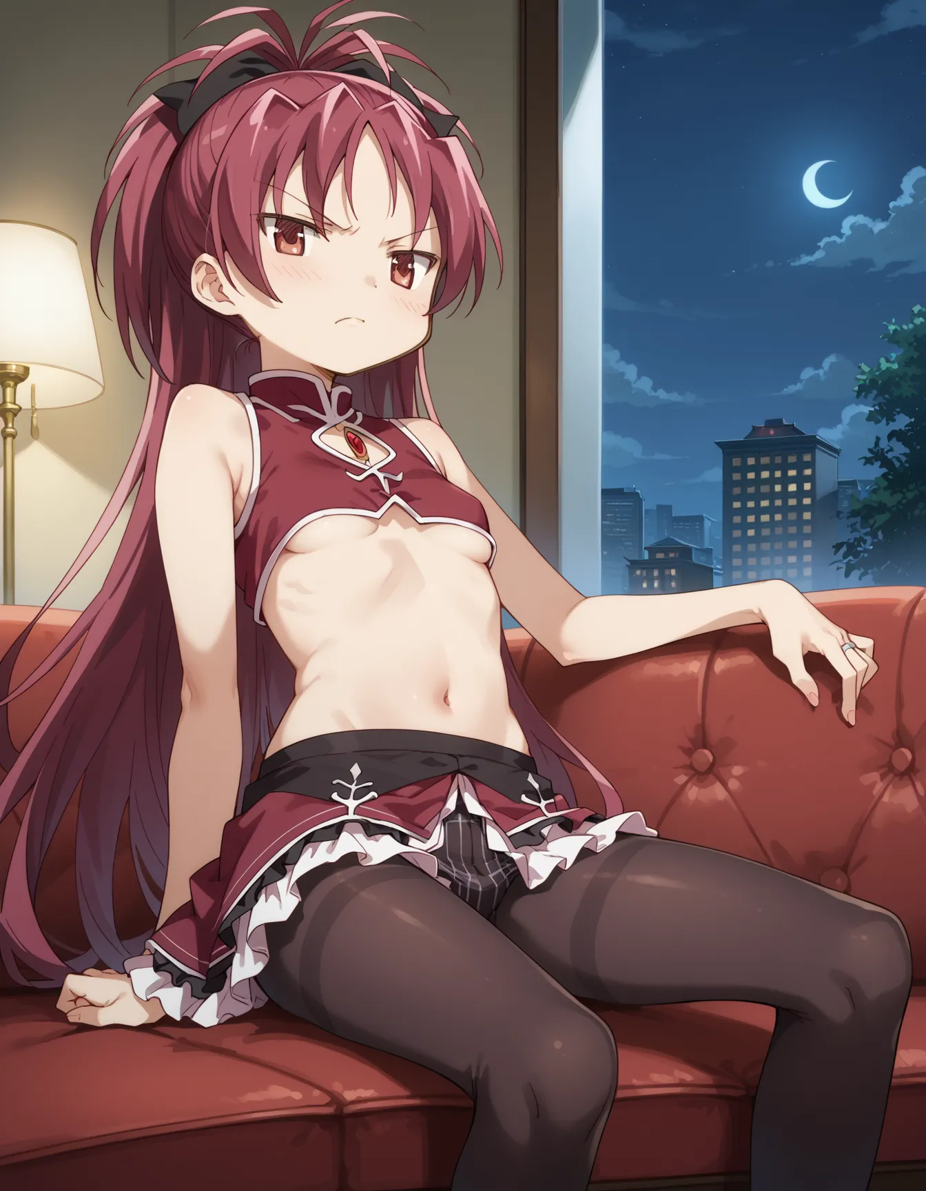 【「貧乳×パンスト」AIエロ画像（イラスト・アニメ・二次元風）76枚まとめ！(3ページ目)のエロ画像10枚目